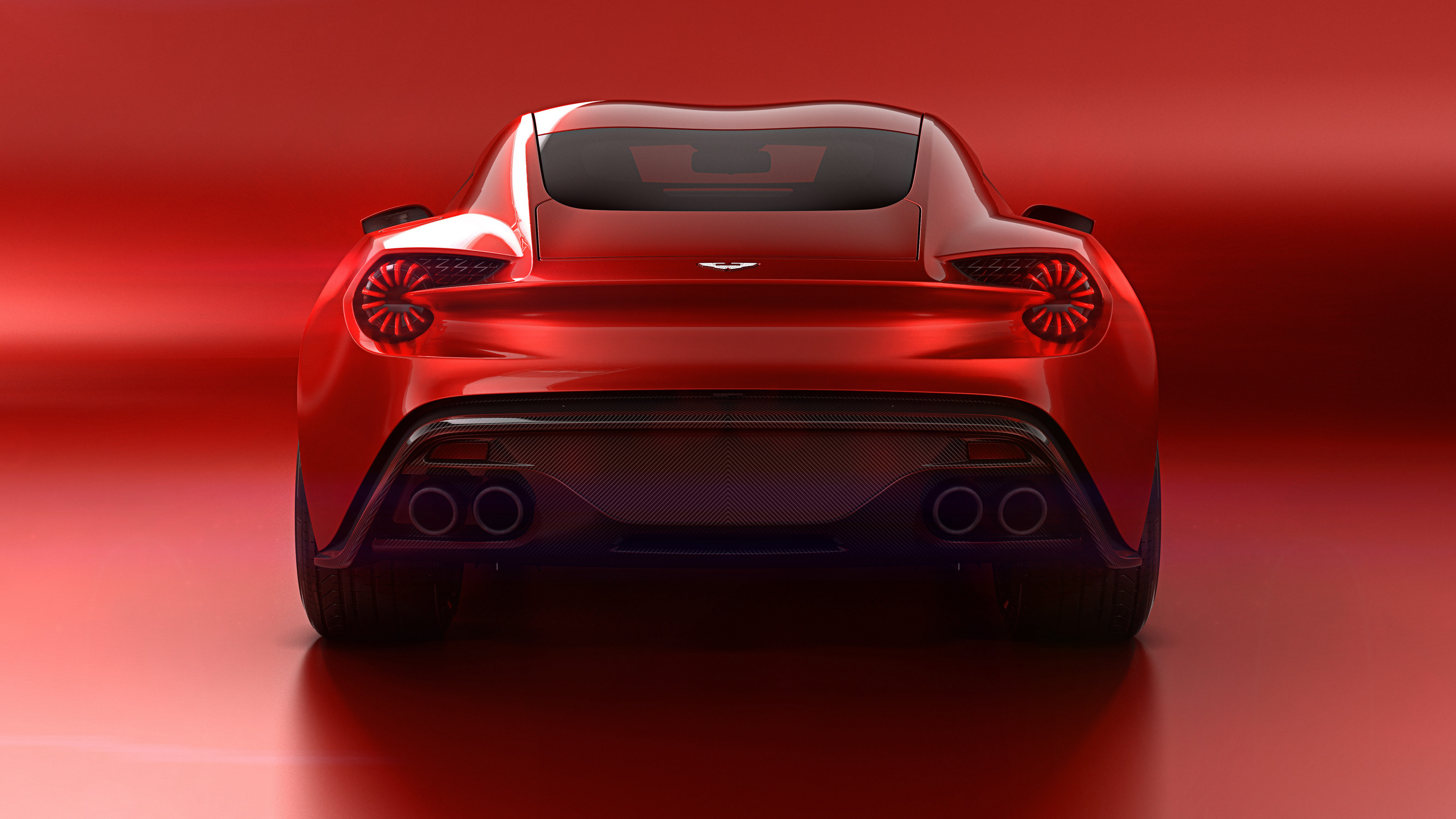 Aston Martin Vanquish Car Red Car Sport Car Supercar Vehicle 4096x2304