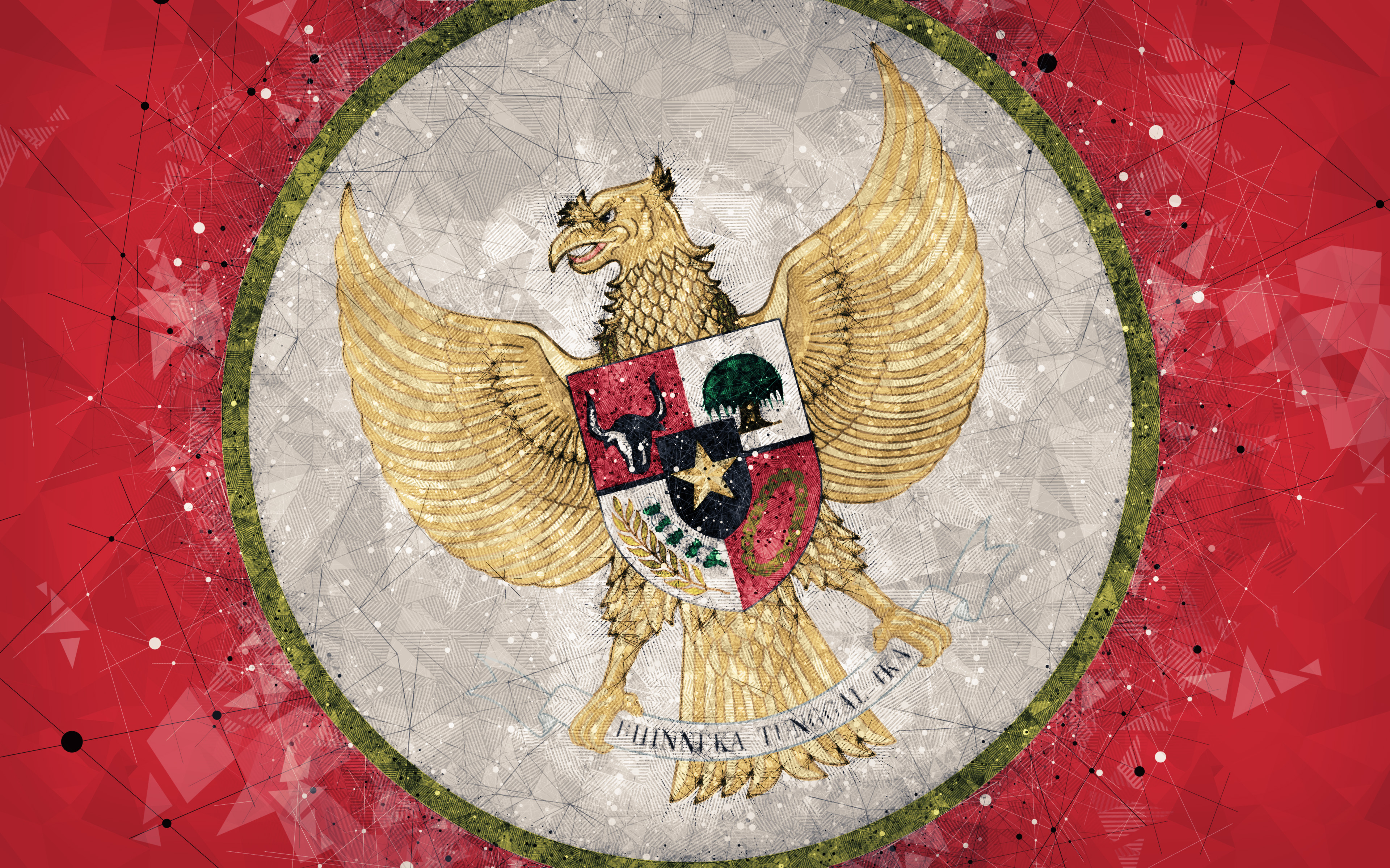 Emblem Indonesia Logo Soccer 3840x2400