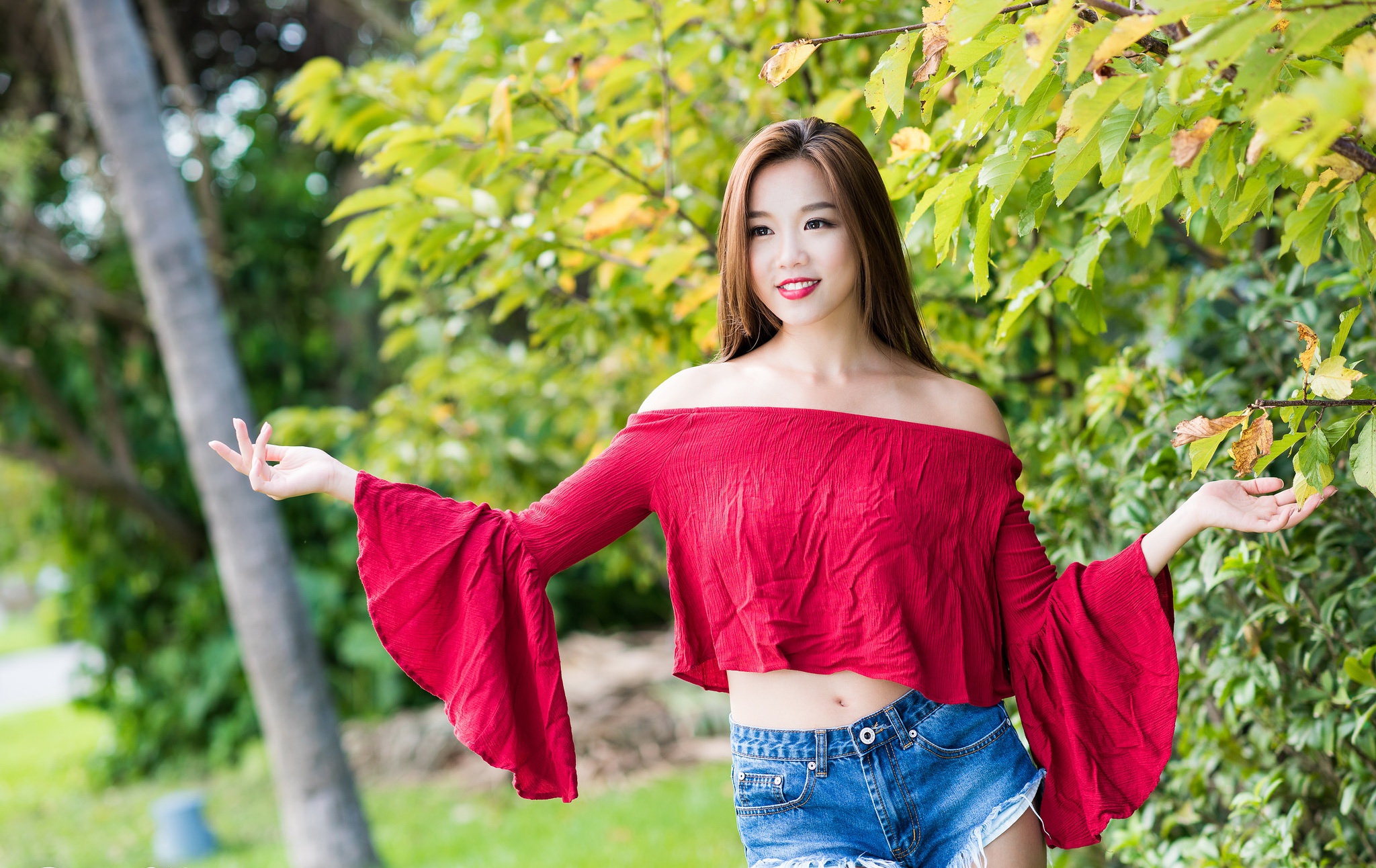 Asian Brown Eyes Brunette Girl Lipstick Model Smile Woman Wallpaper Resolution2048x1292 Id 3742