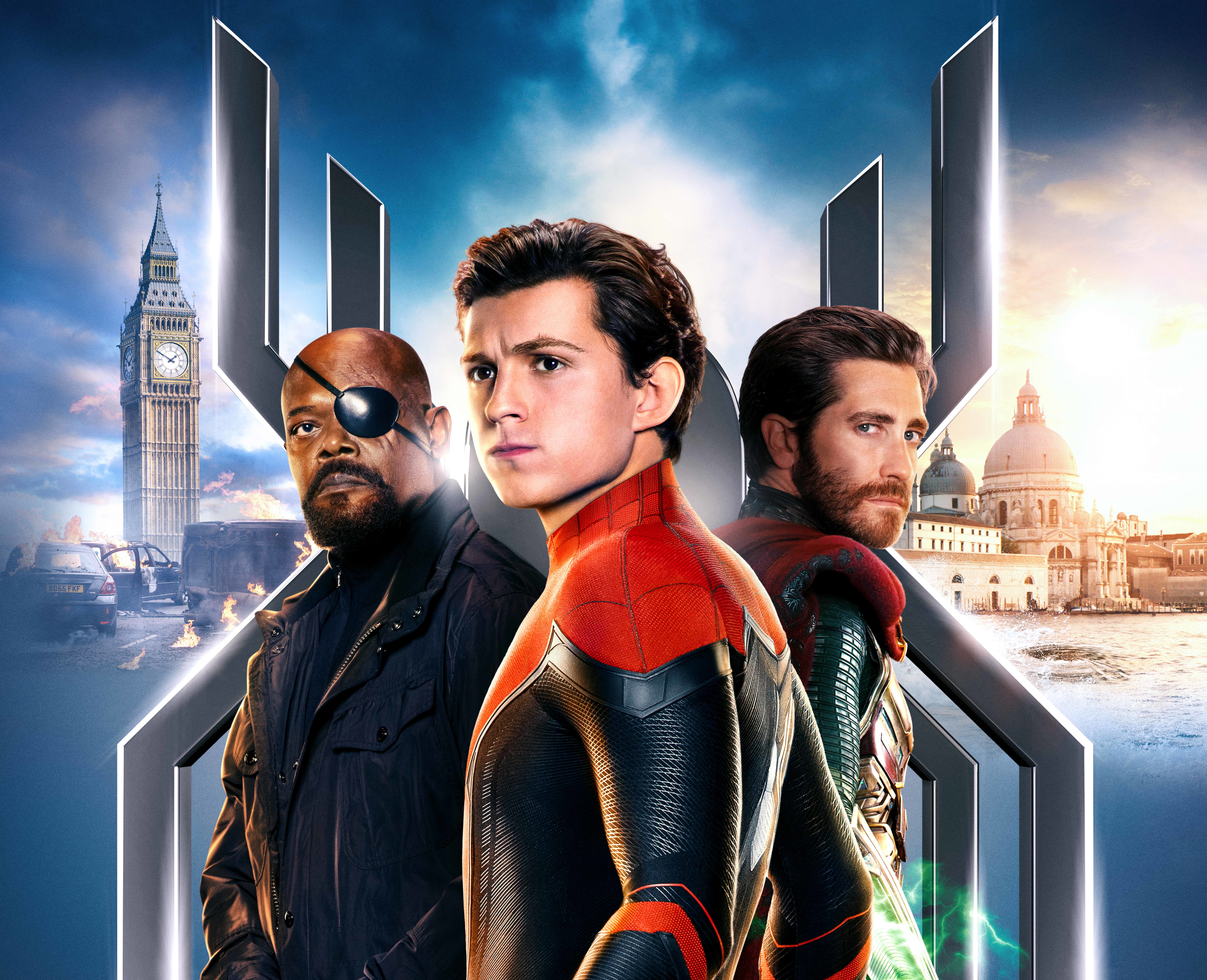 Jake Gyllenhaal Mysterio Marvel Comics Nick Fury Samuel L Jackson Spider Man Spider Man Far From Hom 8149x6616