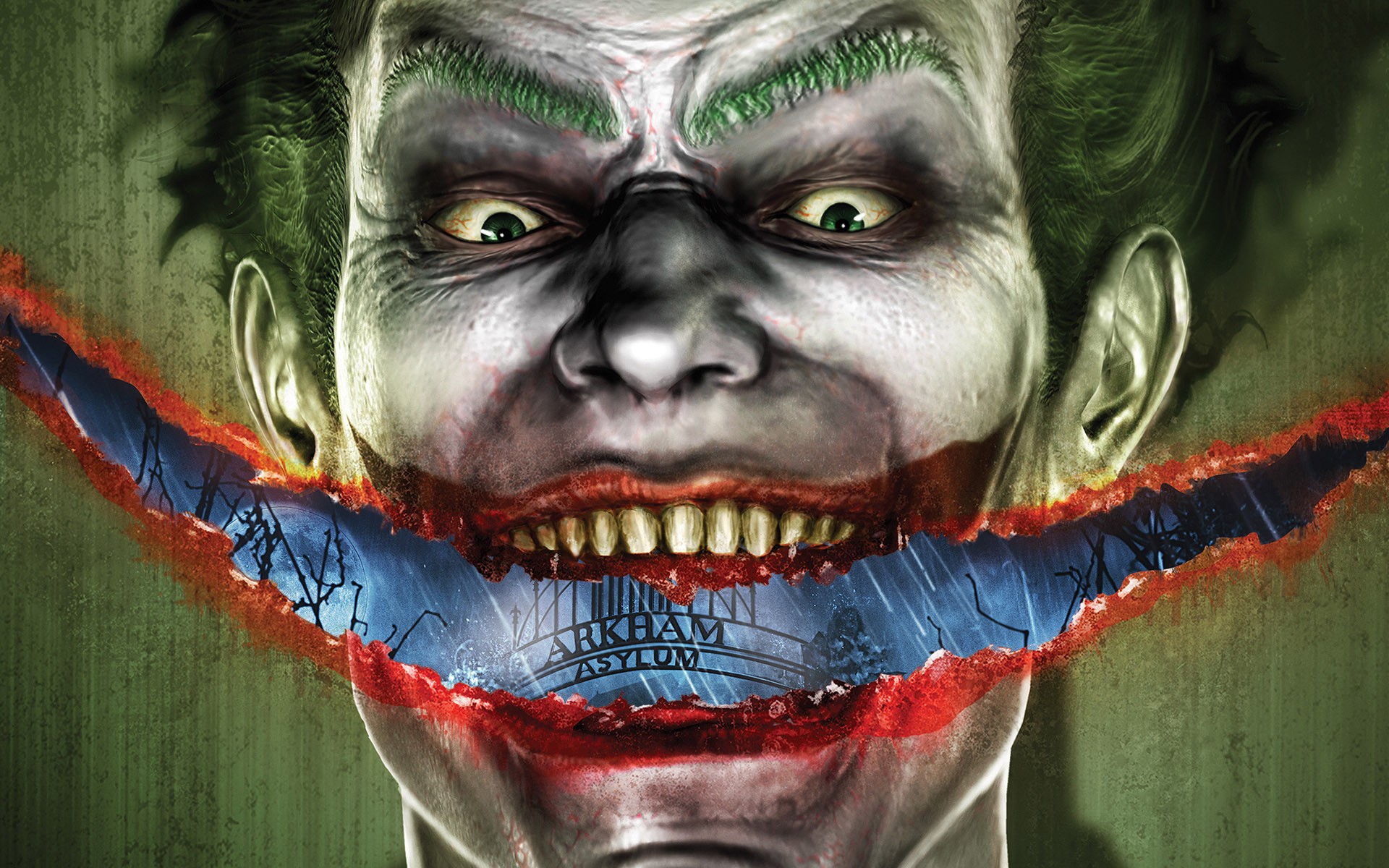 Batman Arkham Asylum Creepy Joker 1920x1200