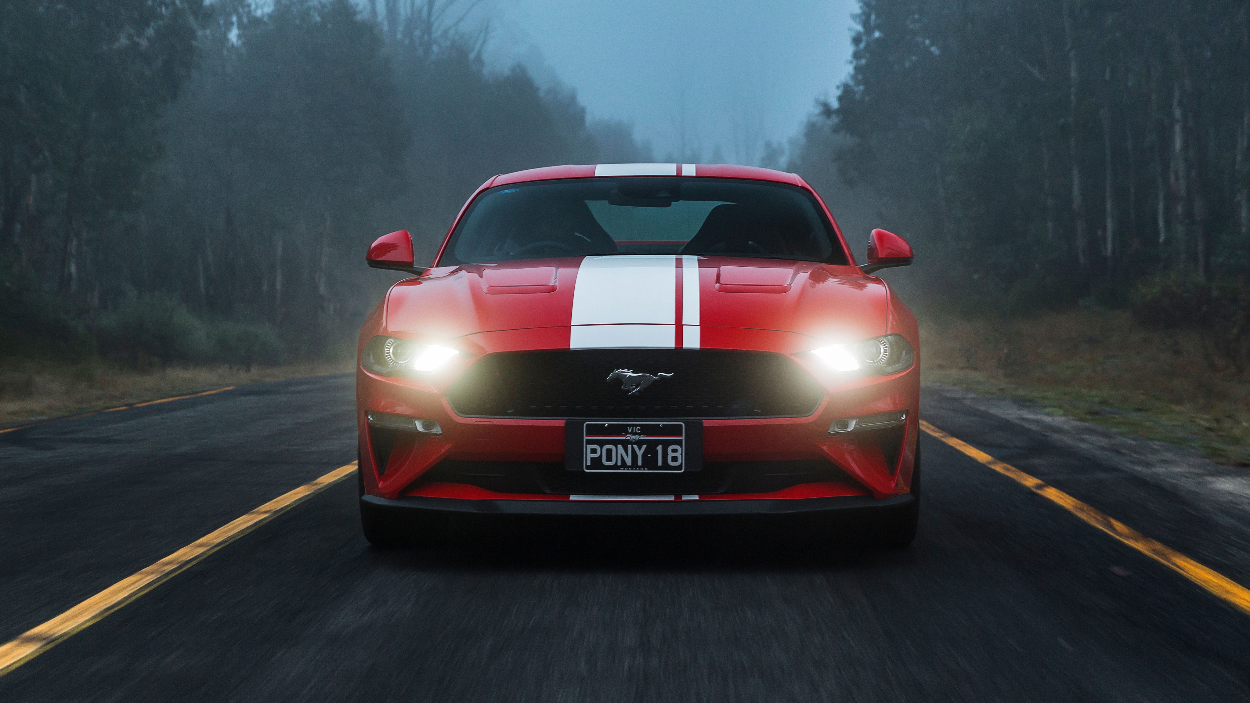 Car Ford Ford Mustang Ford Mustang Gt Muscle Car Red Car Vehicle 4096x2304