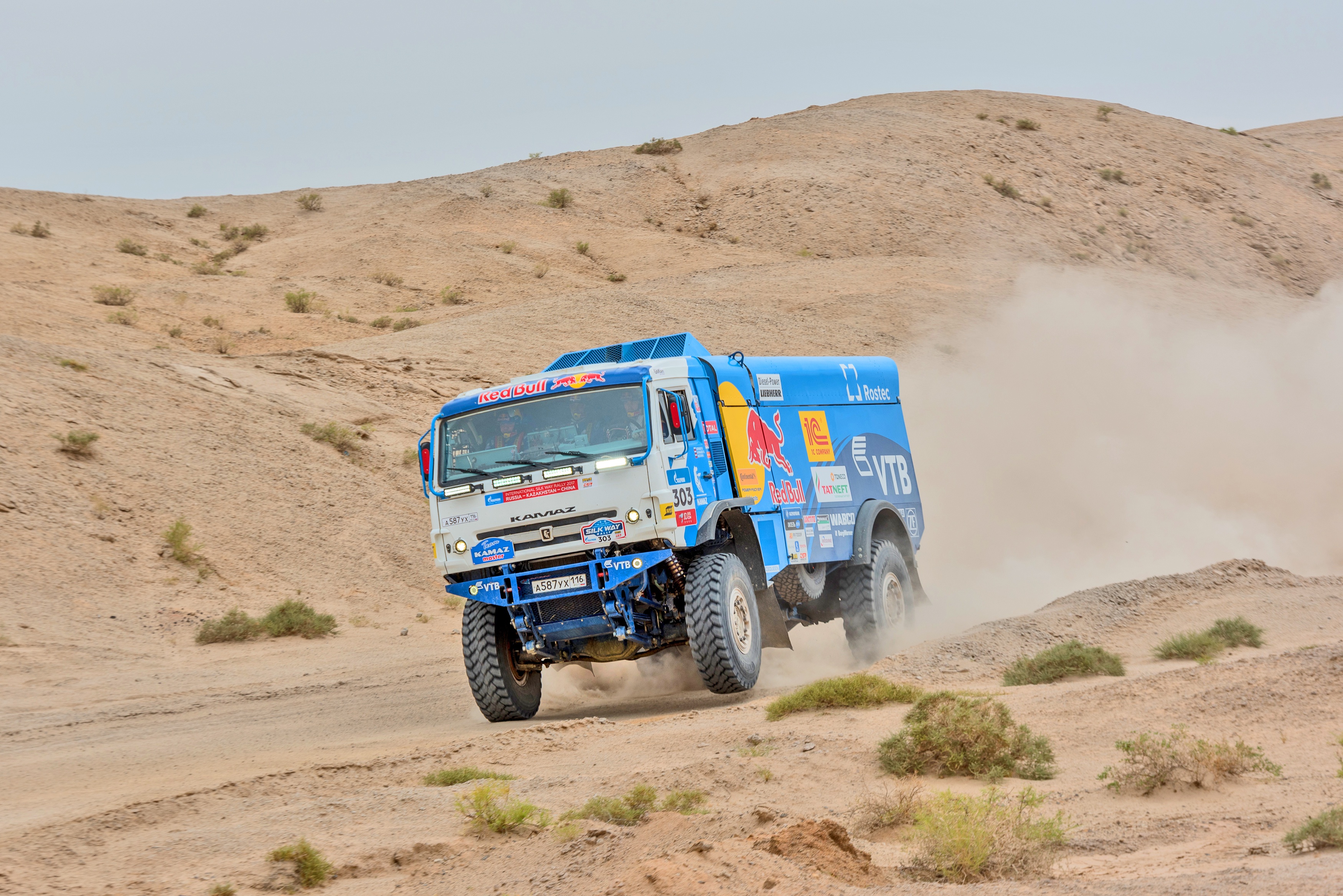 Desert Kamaz Rallying Red Bull Sand Truck Vehicle 3500x2336