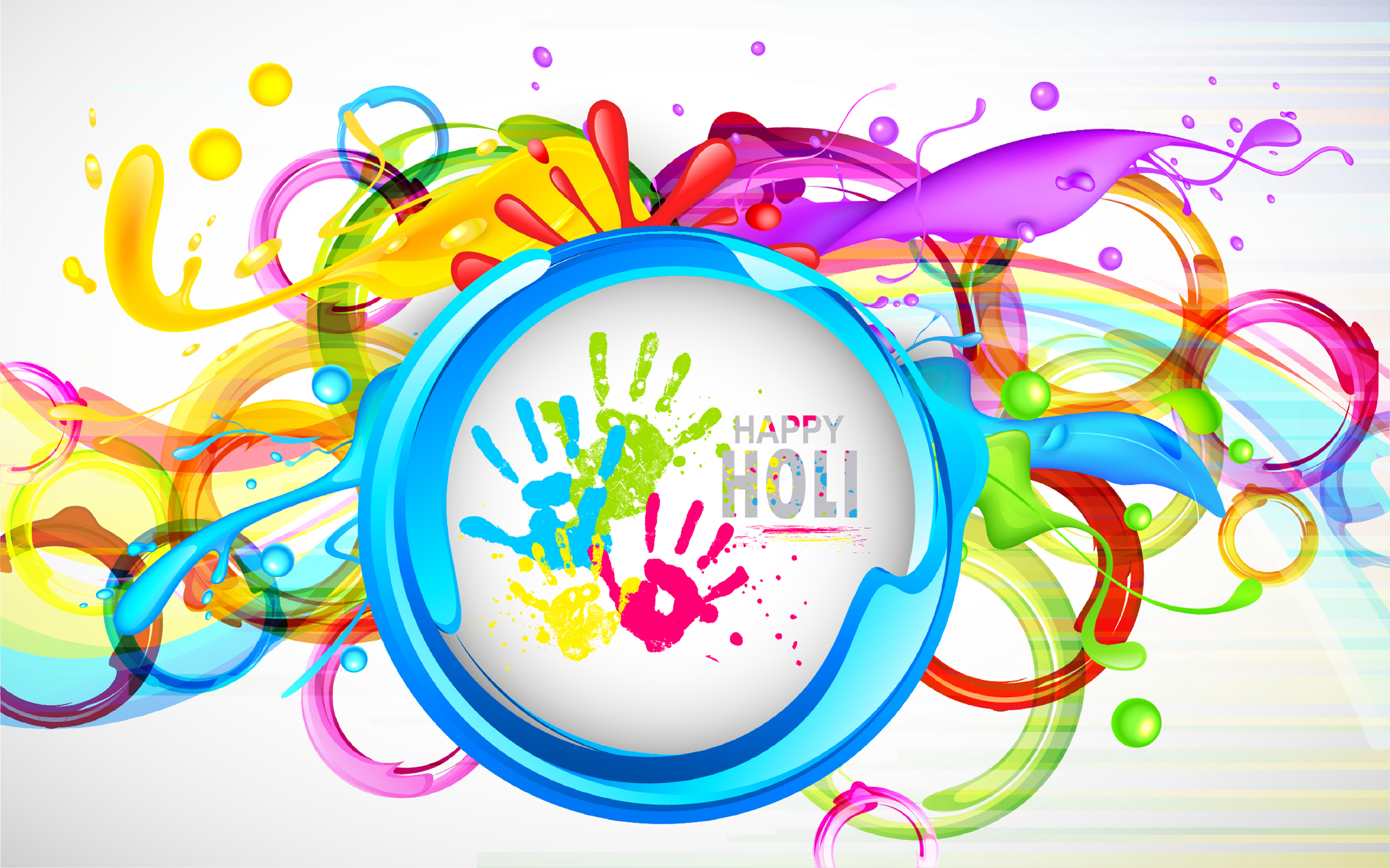 Colors Handprint Holi 2560x1600