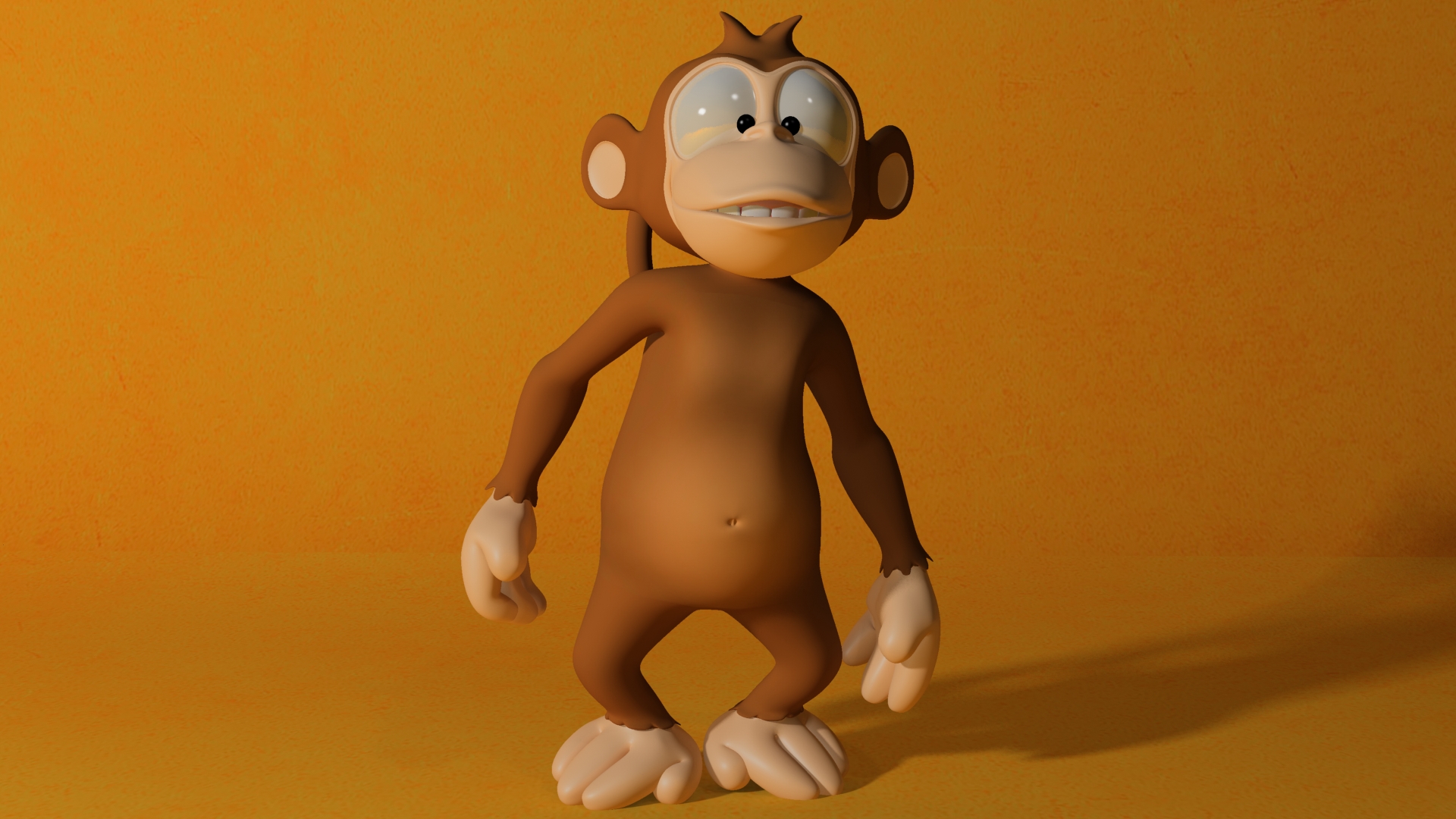 3d Cartoon Monkey 1920x1080