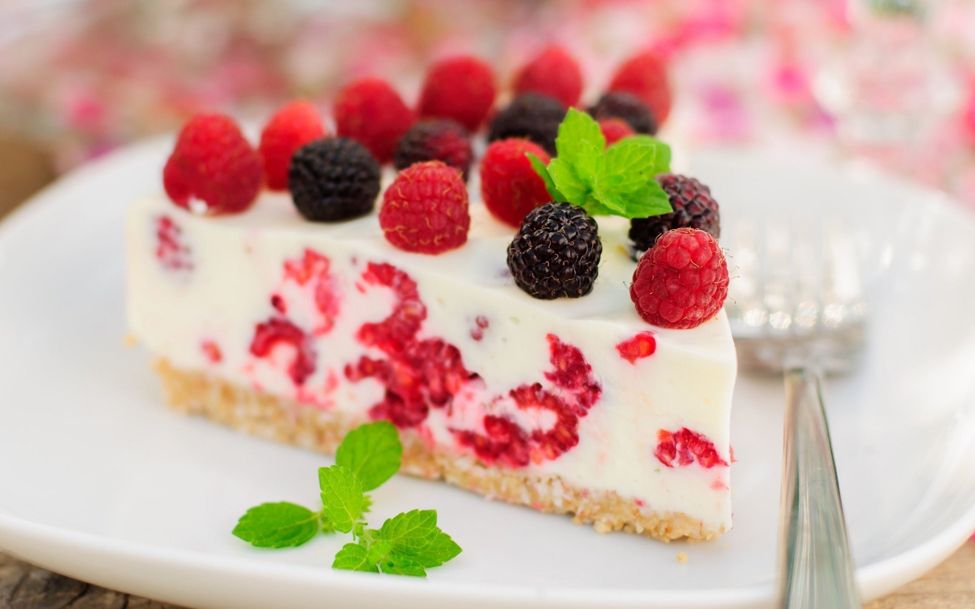 Berry Blackberry Cake Dessert Fruit Pastry Raspberry 1920x1200