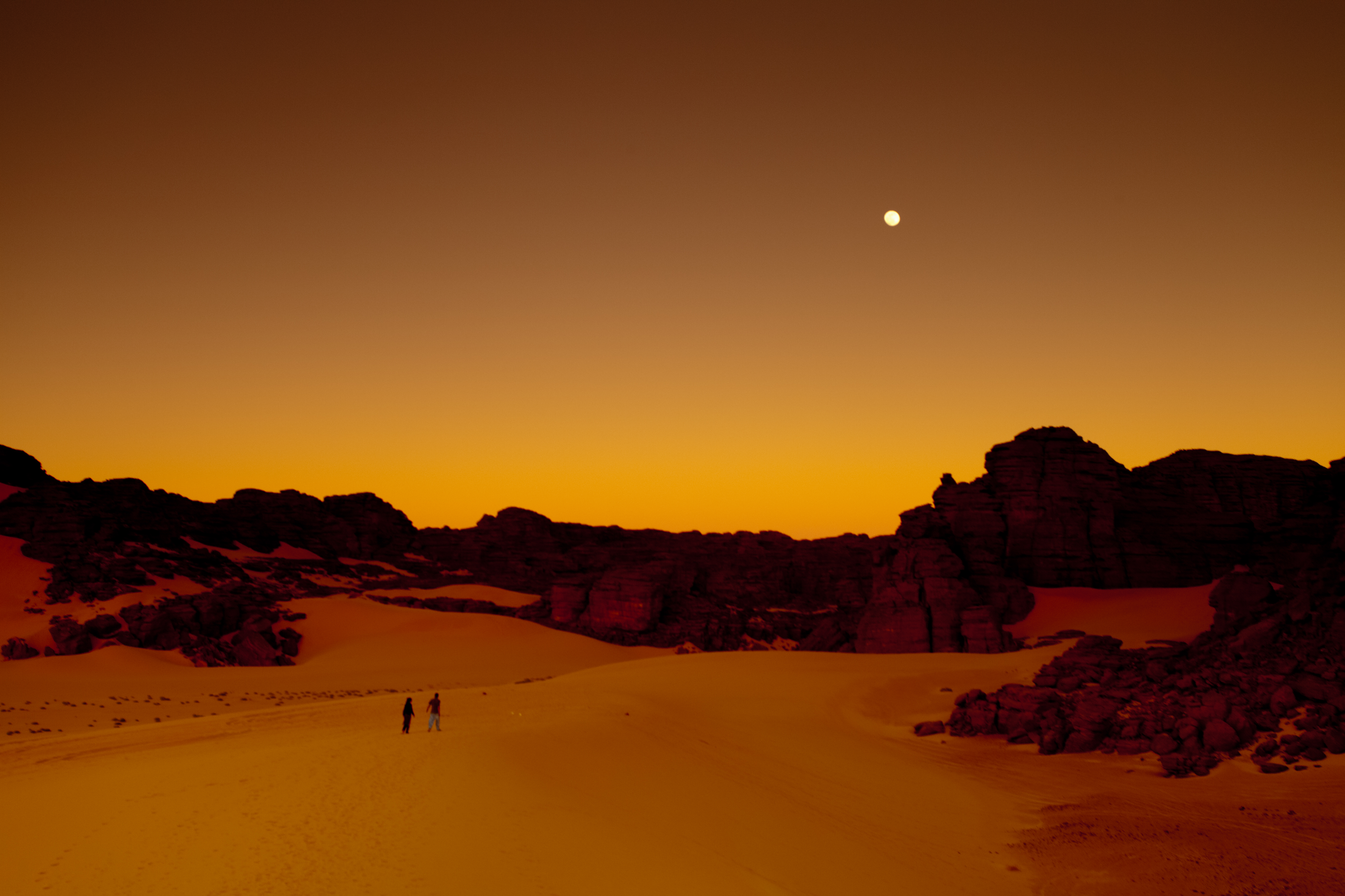 Africa Algeria Desert Dune Hoggar Mountains Moon Rock Sahara Sand Sunset Tassili N 039 Ajjer 5616x3744