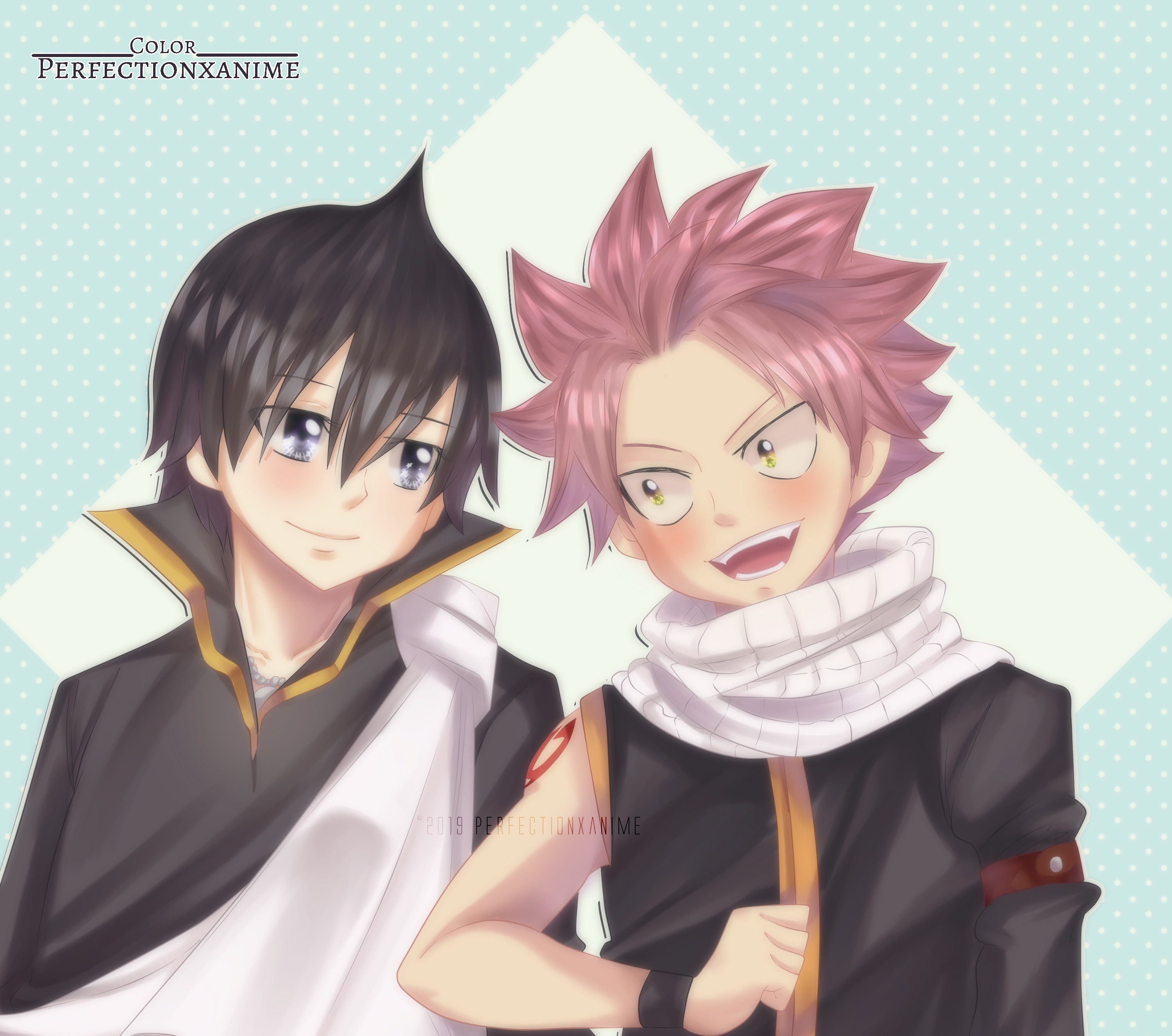 Natsu Dragneel Zeref Dragneel 3000x2652