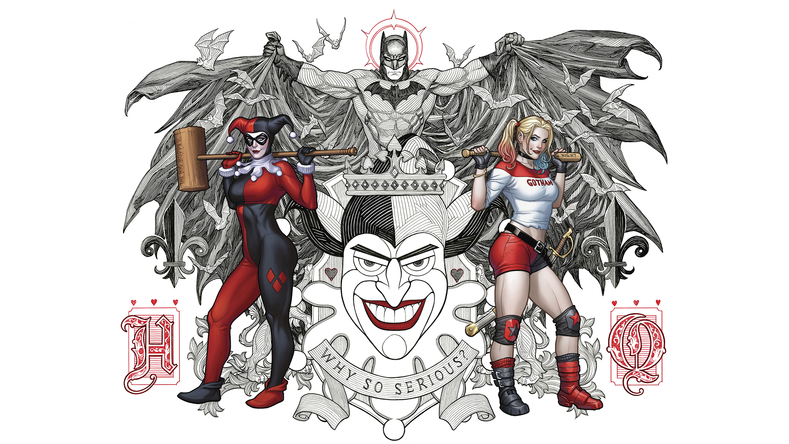 Batman Comic Dc Comics Harleen Quinzel Harley Quinn Joker 2560x1440