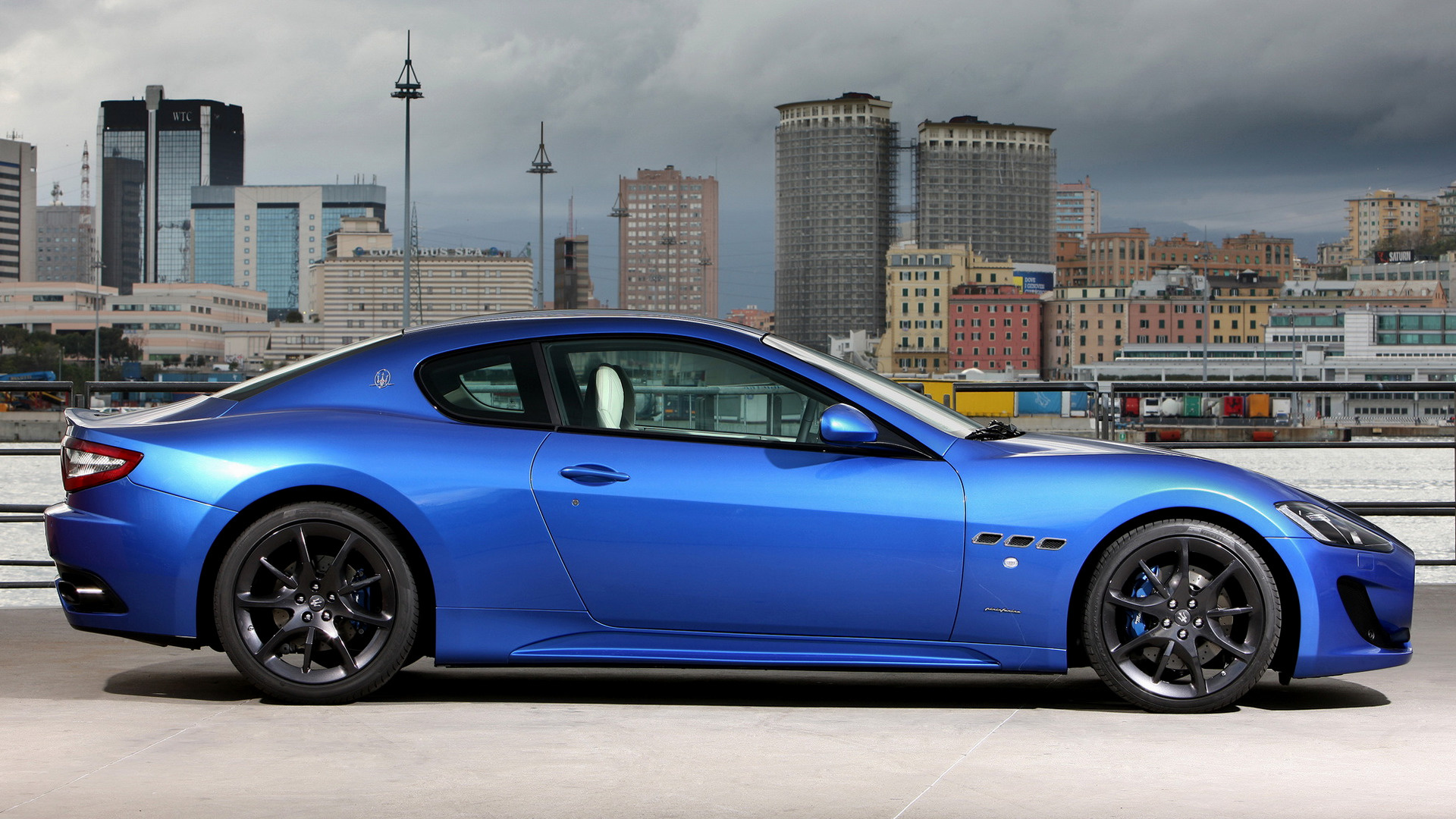 Blue Car Car Grand Tourer Maserati Granturismo Sport Car 1920x1080