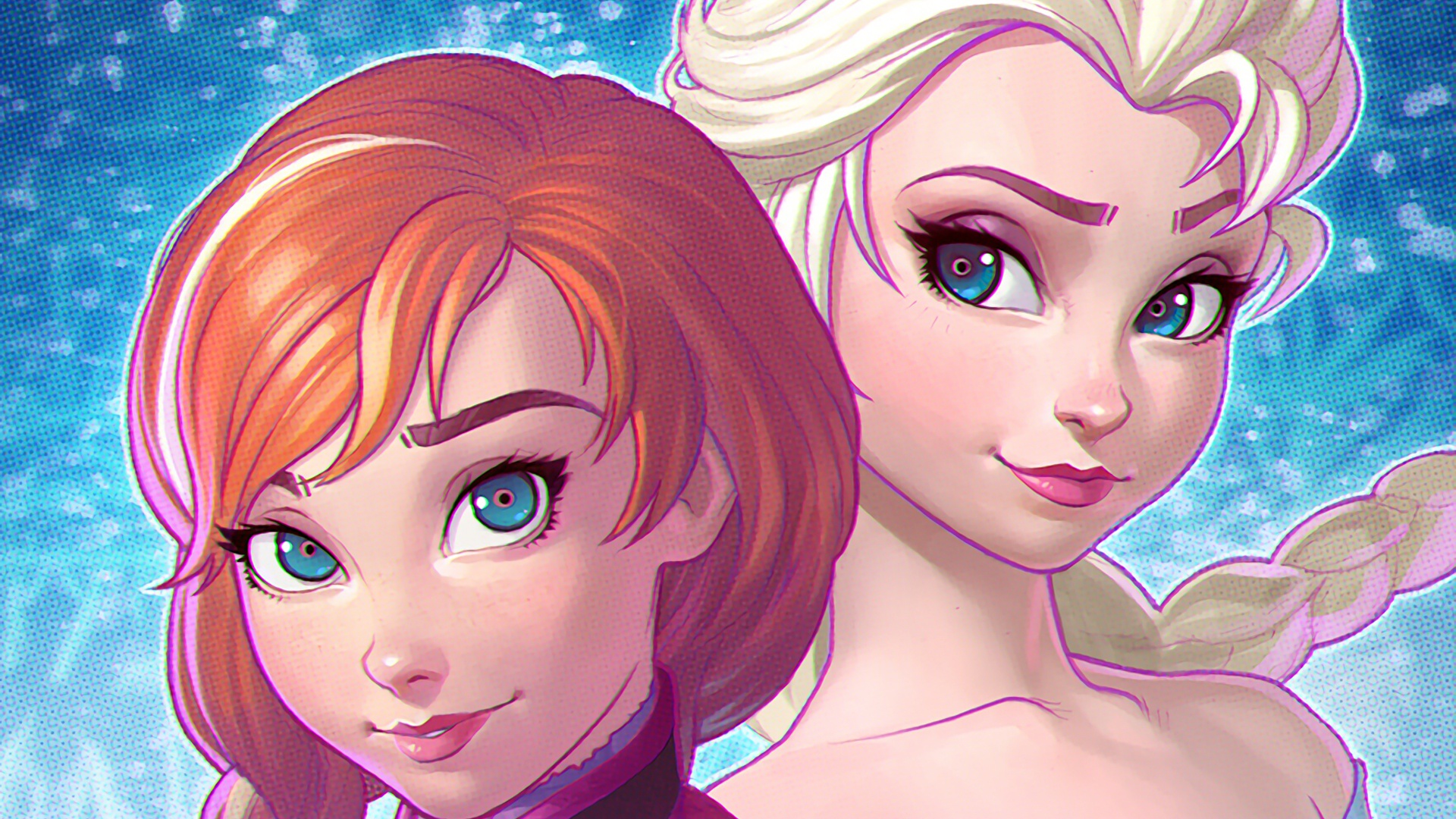 Anna Frozen Blonde Blue Eyes Elsa Frozen Face Frozen Movie Girl Redhead 1920x1080