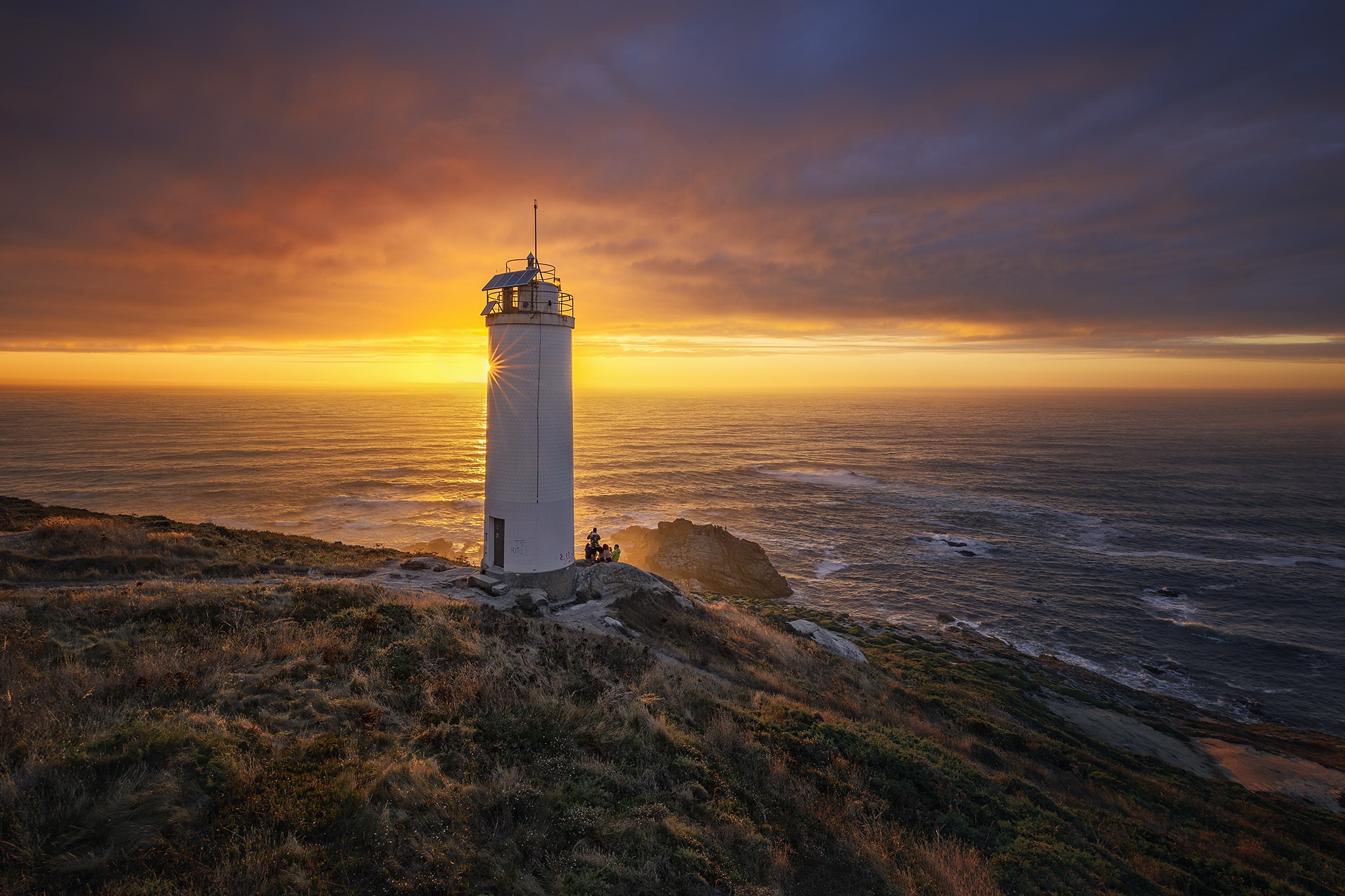 Galicia Lighthouse Sunset 2048x1365