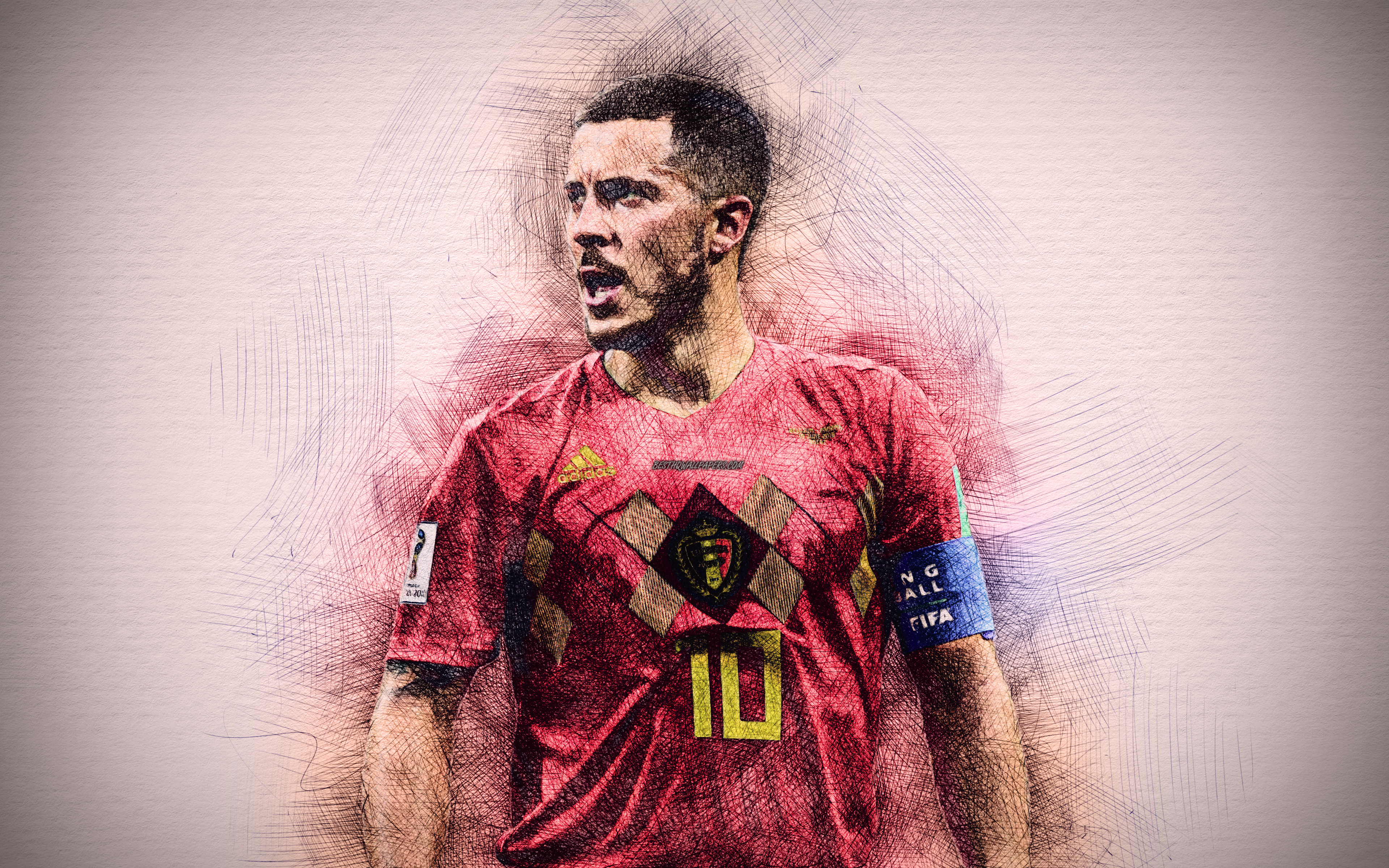 Belgian Eden Hazard Soccer 3840x2400