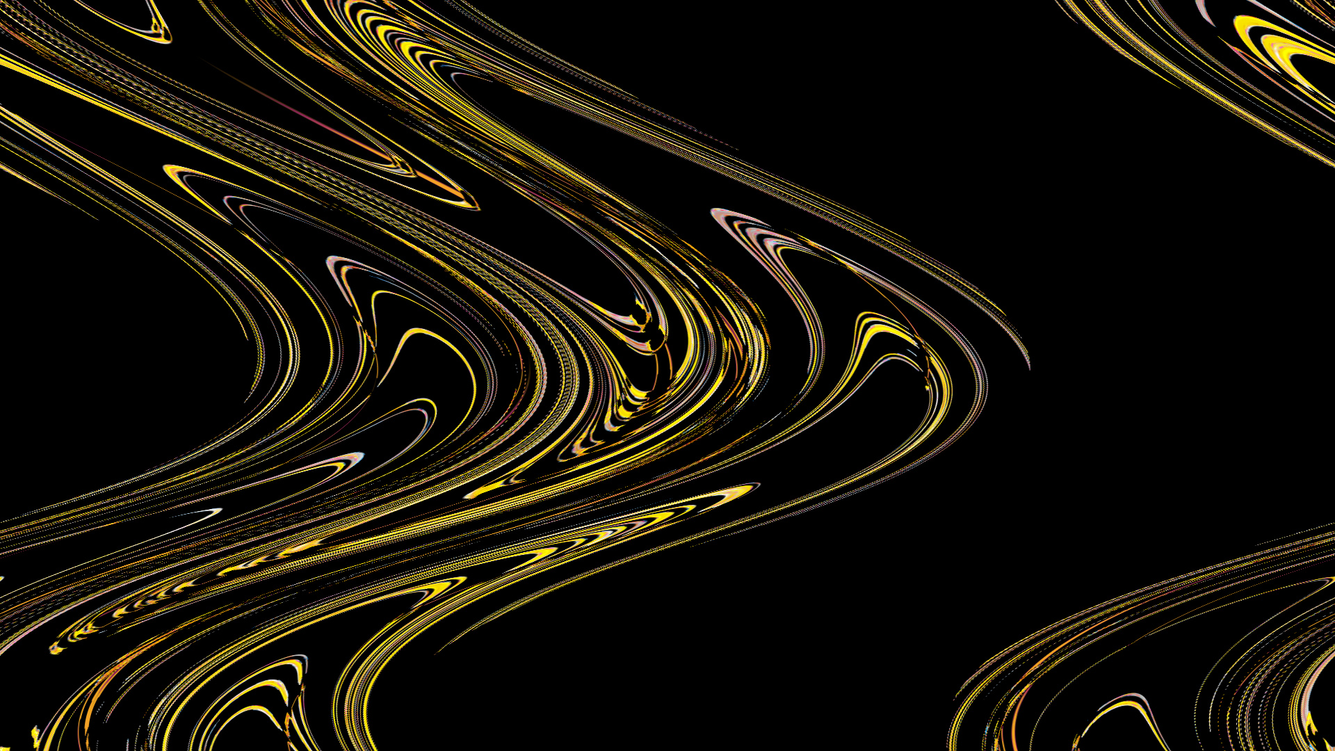 Abstract Artistic Curves Digital Art Yellow 1920x1080