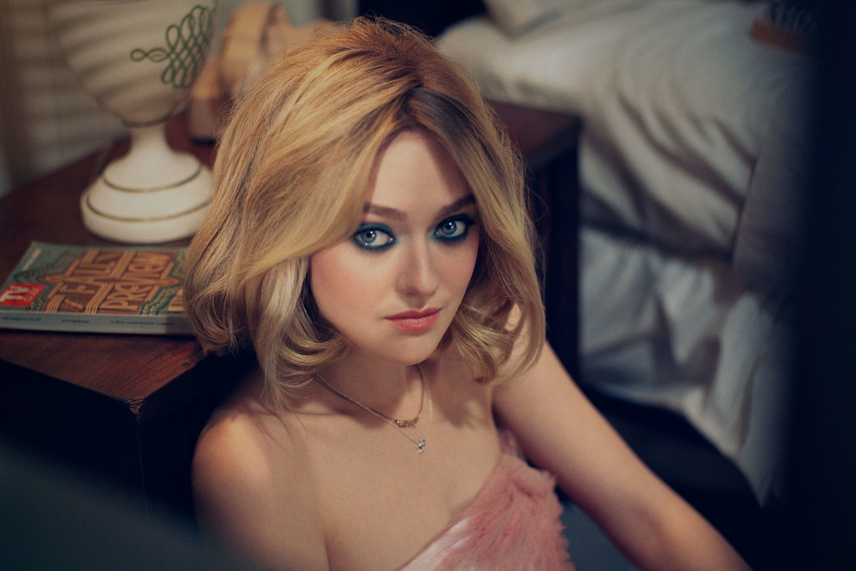 Actress American Blonde Blue Eyes Dakota Fanning 3000x2000