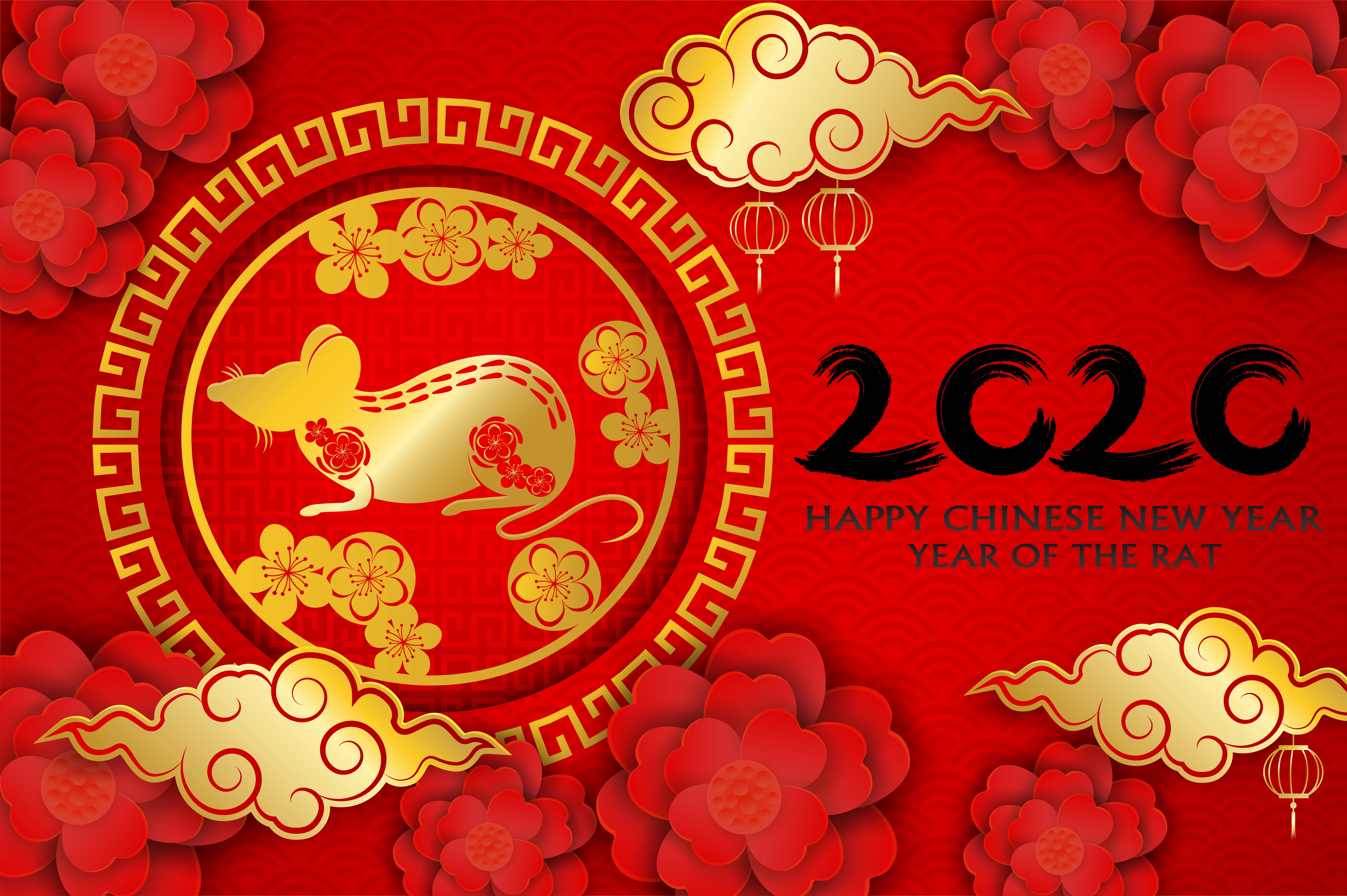 Chinese New Year Happy New Year Rat 5902x3927