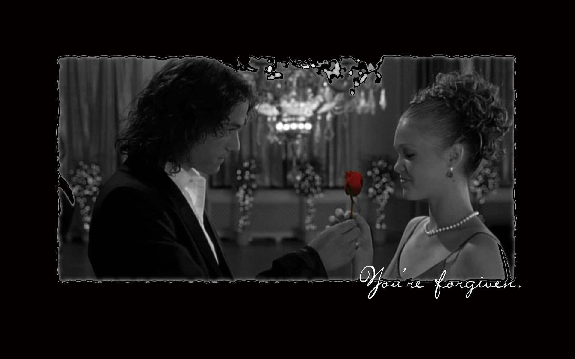 Heath Ledger Julia Stiles Kat Stratford Patrick Verona Rose 1920x1200