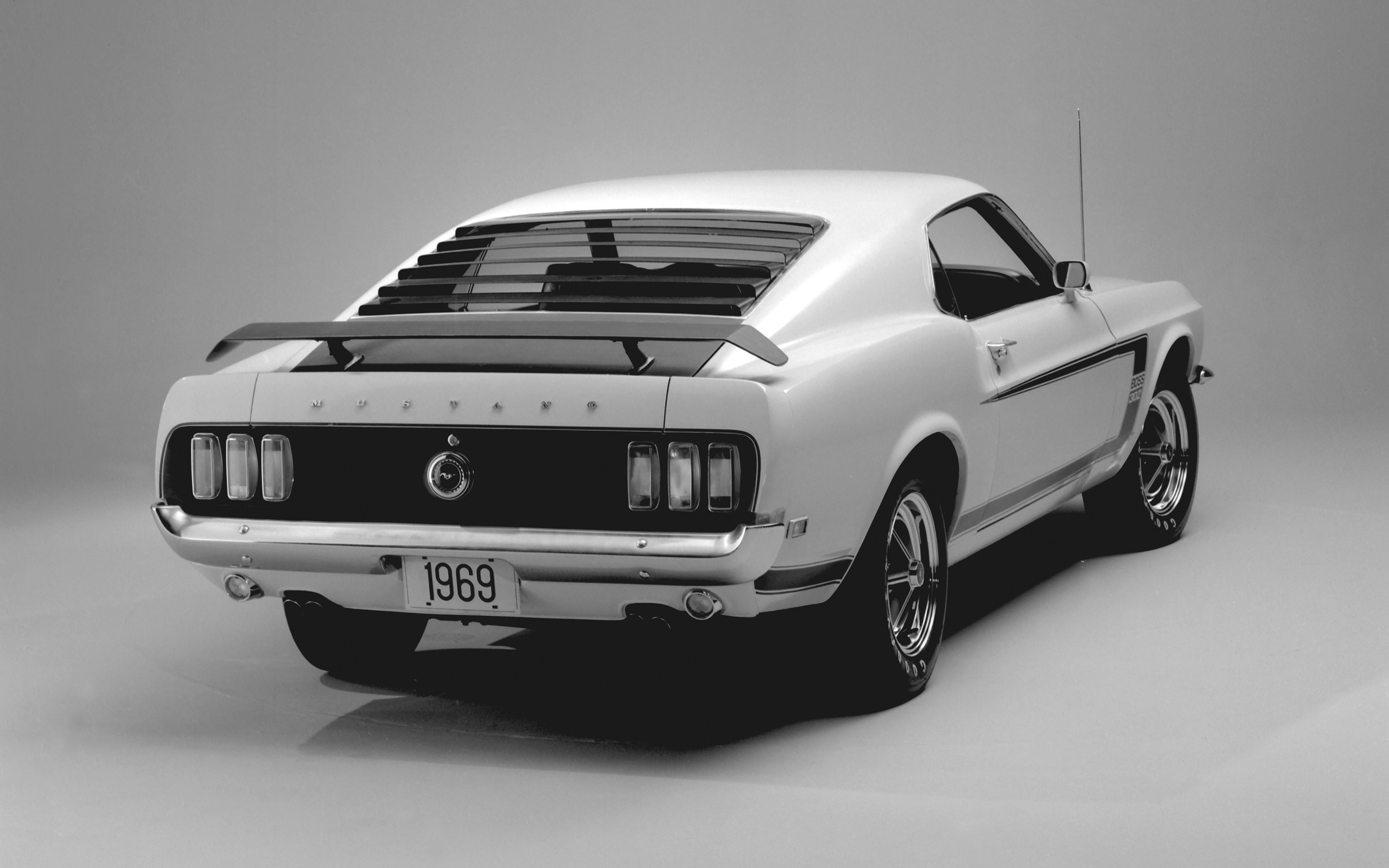 Black Amp White Car Fastback Ford Mustang Boss 302 Muscle Car 2560x1600