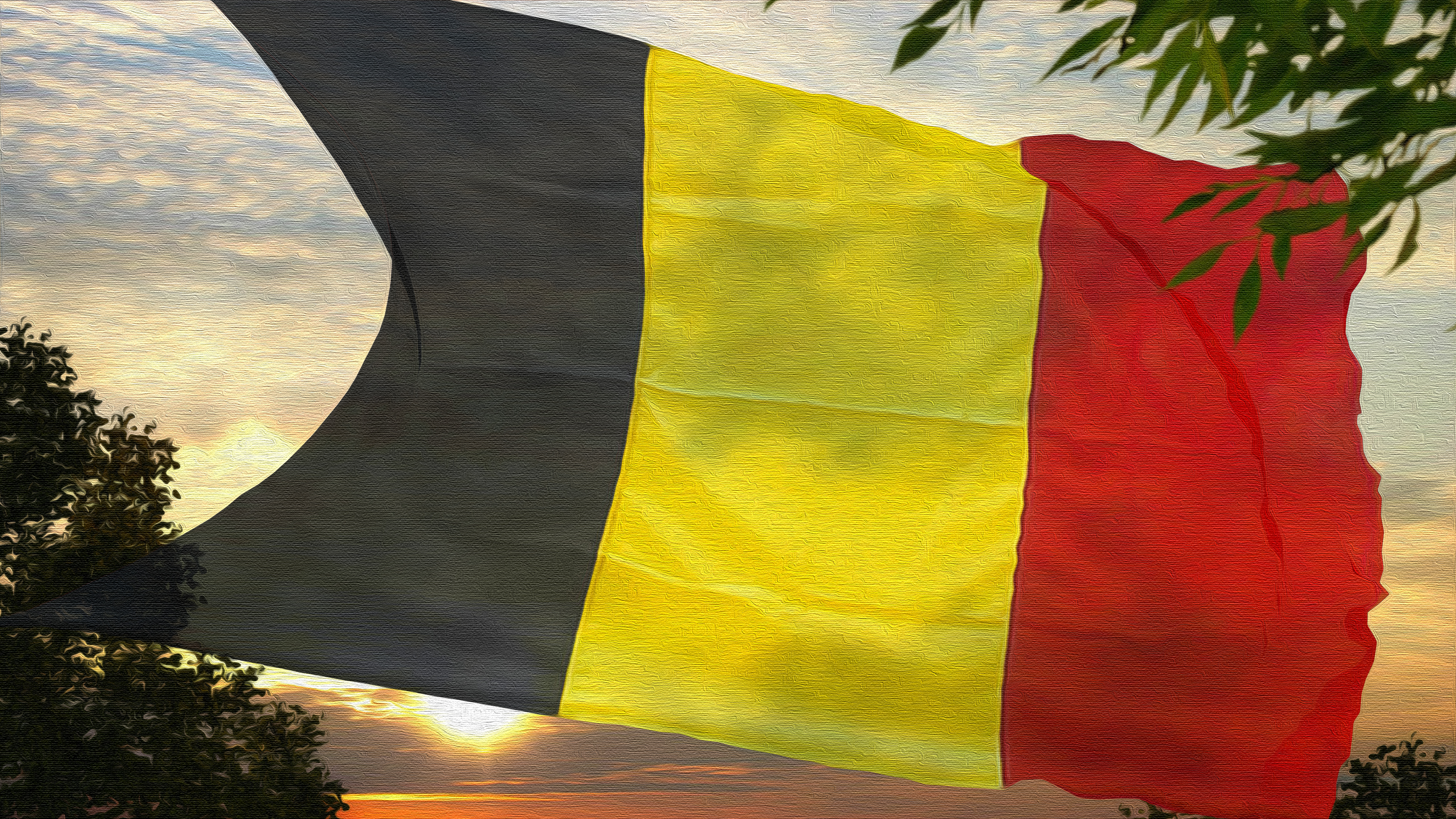 Artistic Flag Flag Of Belgium 3840x2160