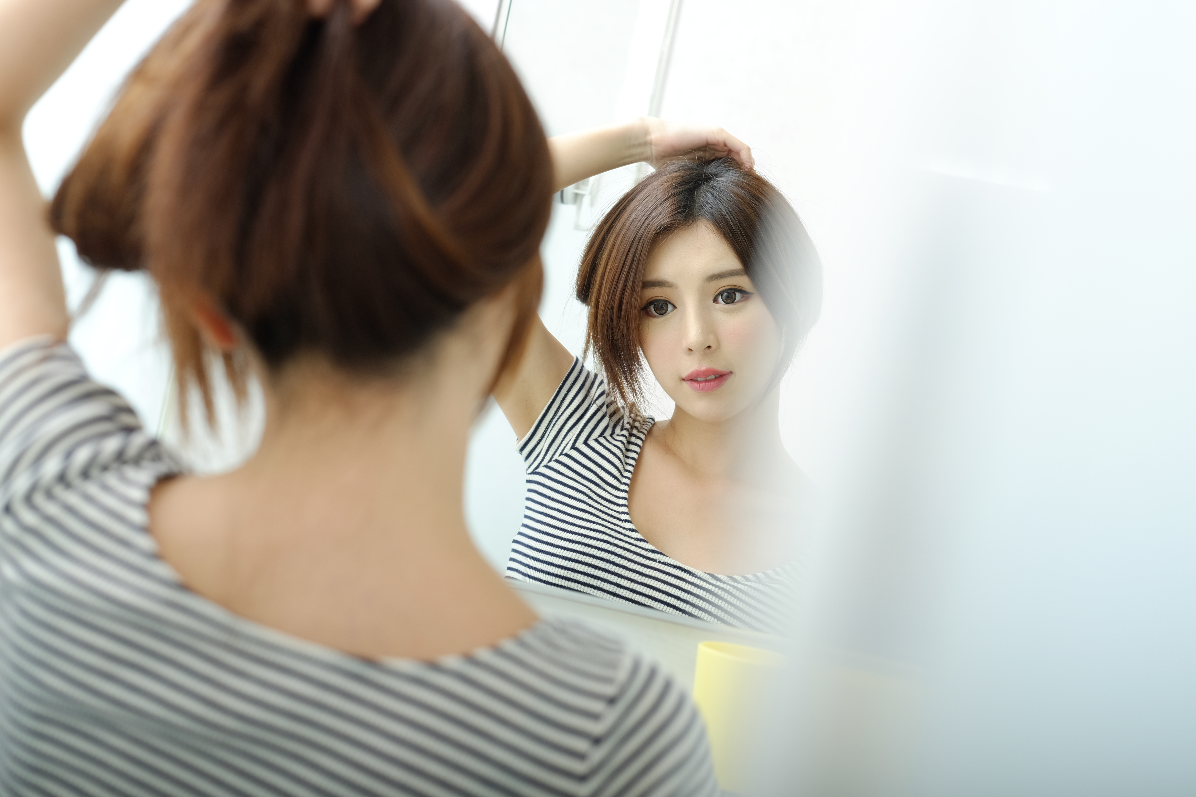 Asian Face Girl Julie Chang Pretty Reflection Taiwanese Zhang Qi Jun 4896x3264