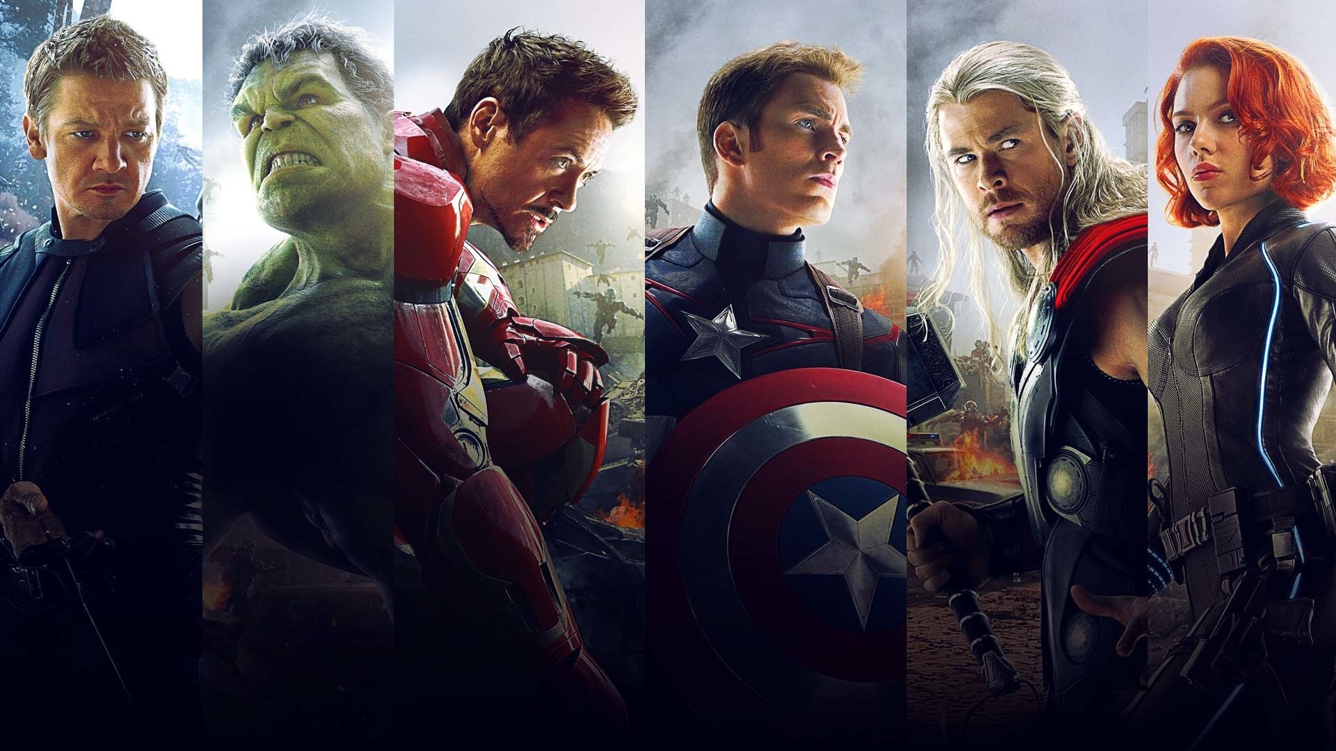 Black Widow Captain America Hawkeye Hulk Iron Man Thor 1920x1080