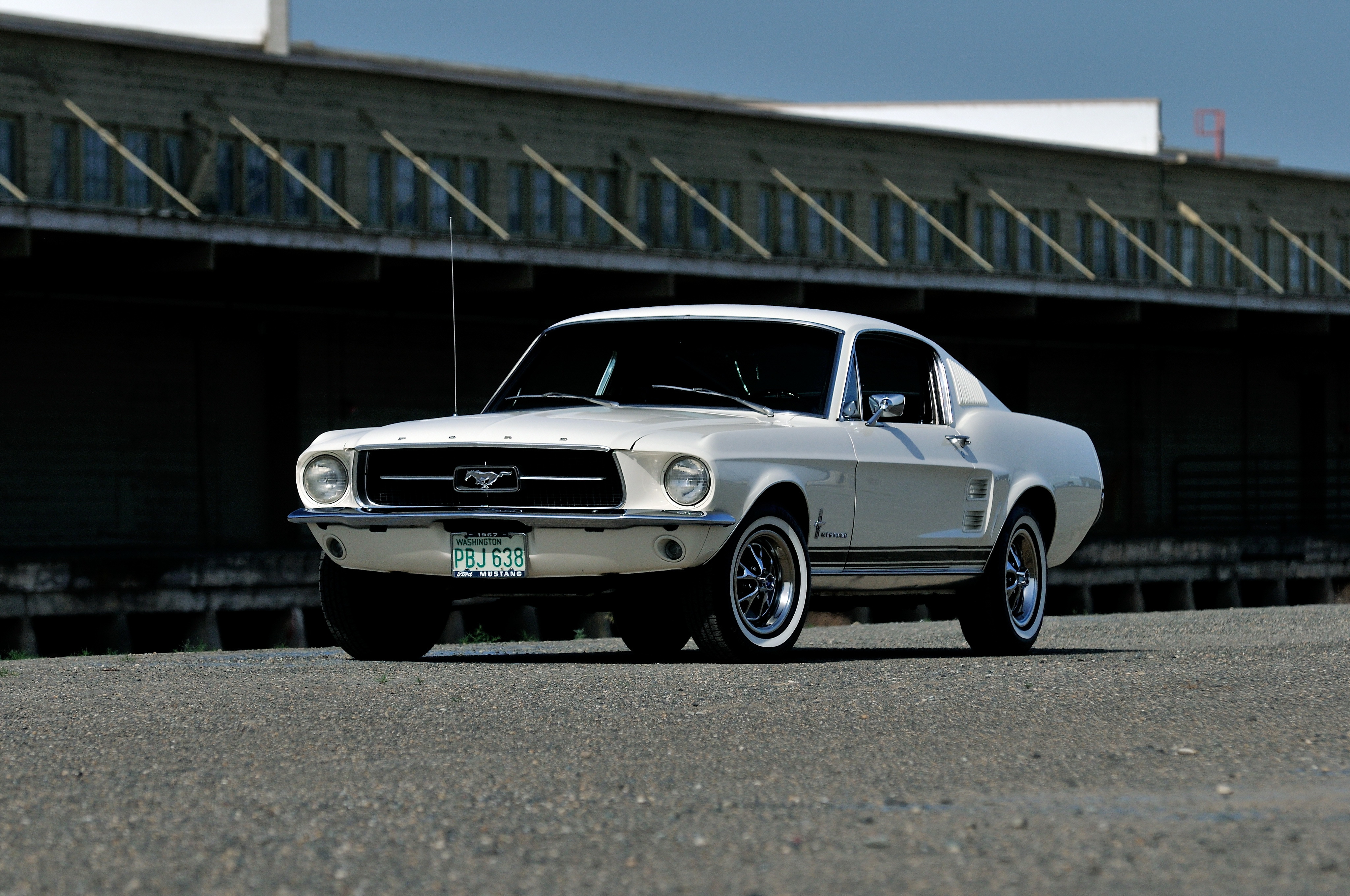 Car Fastback Ford Ford Mustang Muscle Car Vehicle White Car 4096x2720