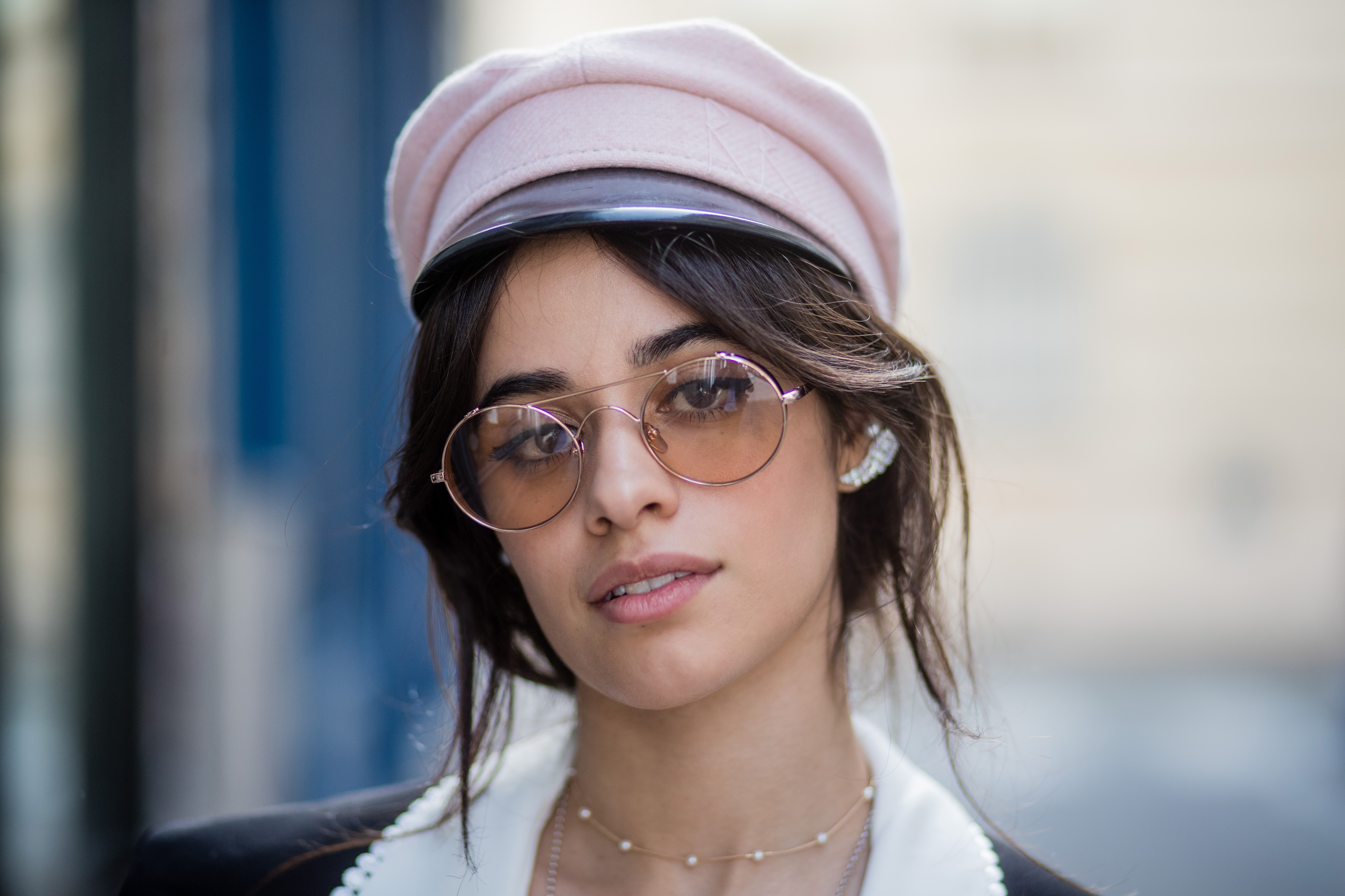 Brown Eyes Brunette Camila Cabello Close Up Cuban Face Glasses Hat Latina Singer Woman 5472x3648