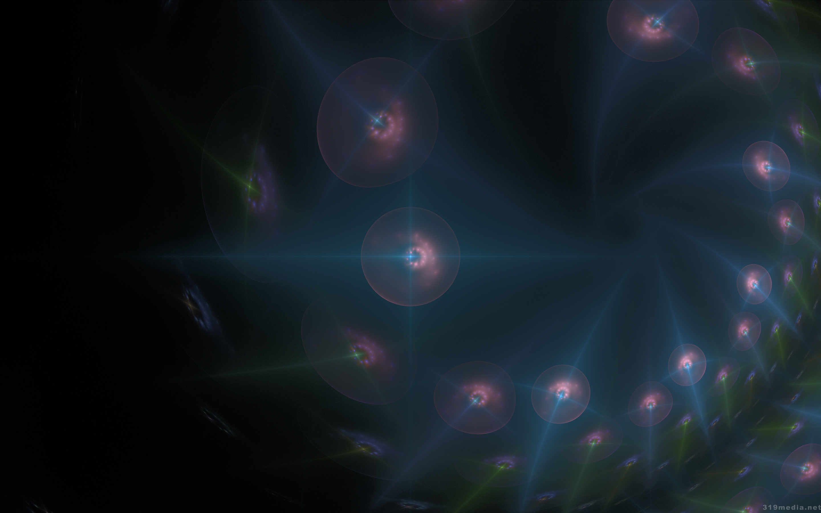 Abstract Disco Fractal Glow Pattern 2880x1800