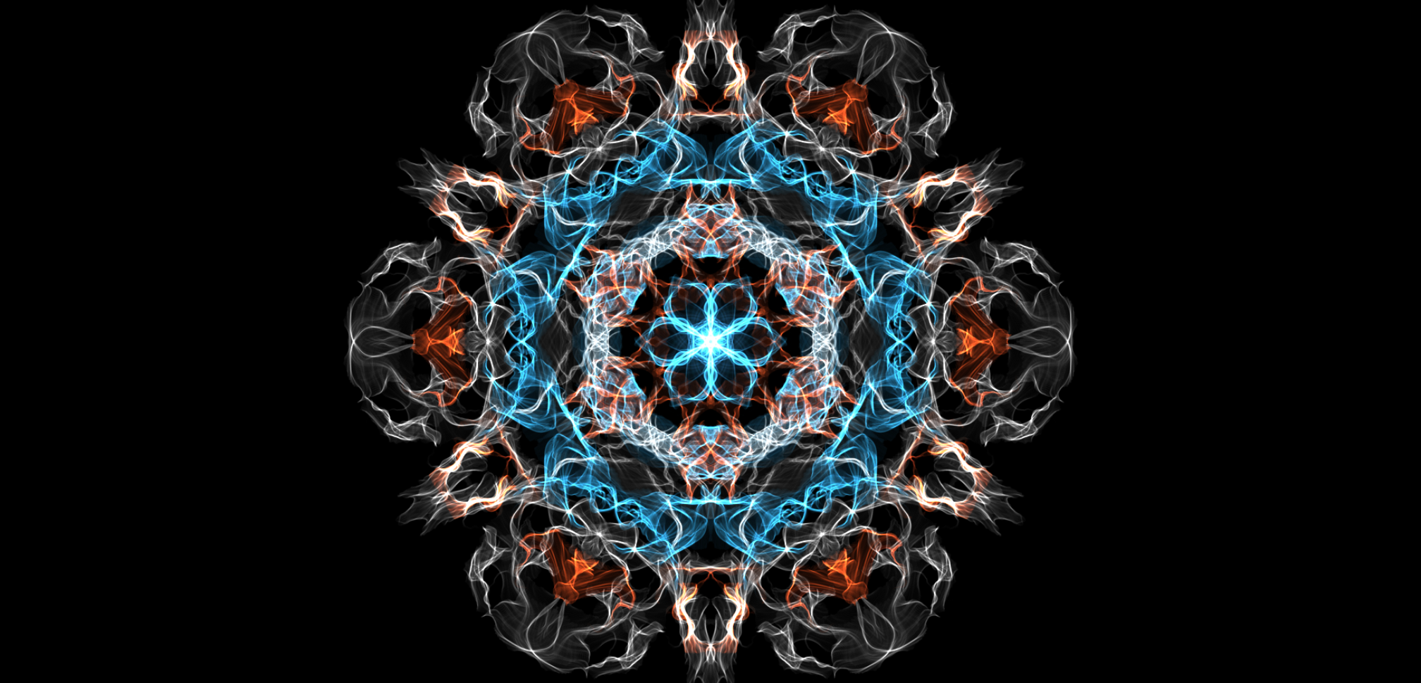 Artistic Digital Art Fractal Mandala Pattern 2016x969