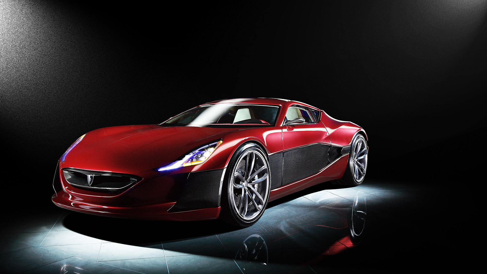 Car Concept Car Hypercar Red Car Rimac Concept One Sport Car 1920x1080