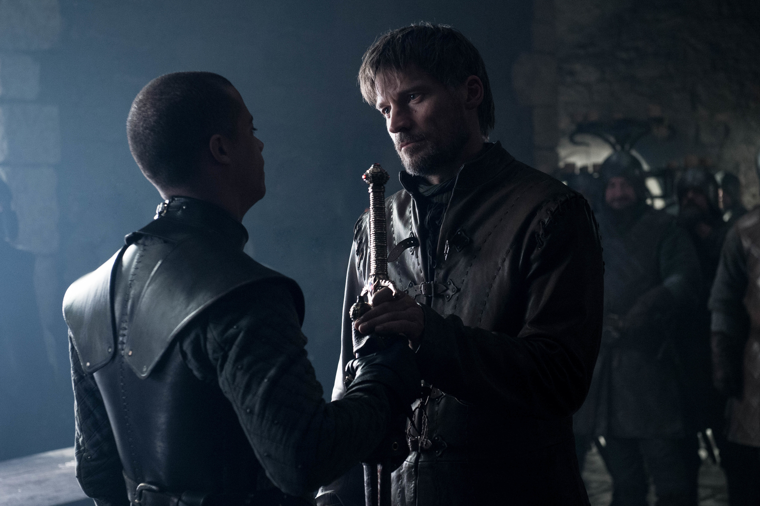 Grey Worm Jacob Anderson Jaime Lannister Nikolaj Coster Waldau 3155x2100