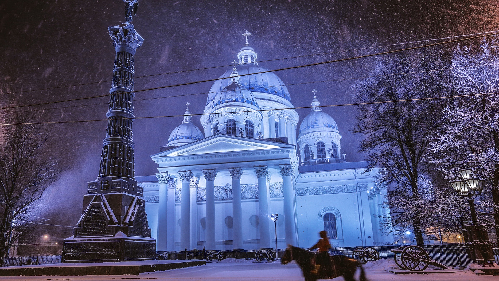 Cathedral Religious Russia Trinity Cathedral 1920x1080