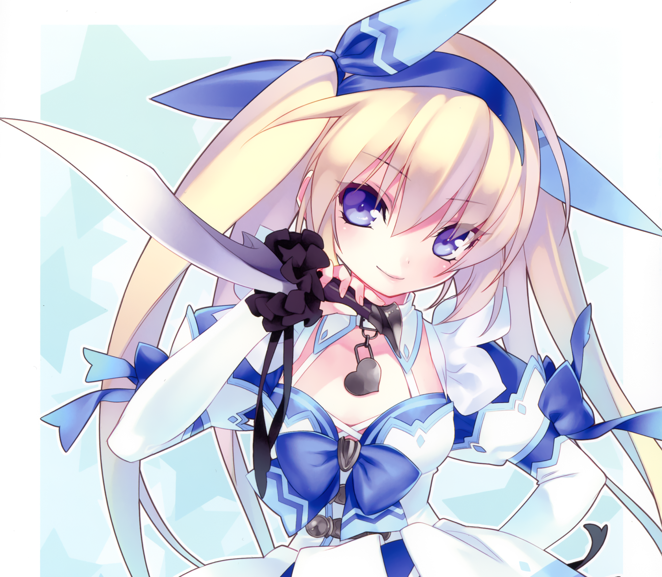 Blade Blonde Blue Eyes Blush Long Hair Smile Twintails Bow Clothing 2160x1880