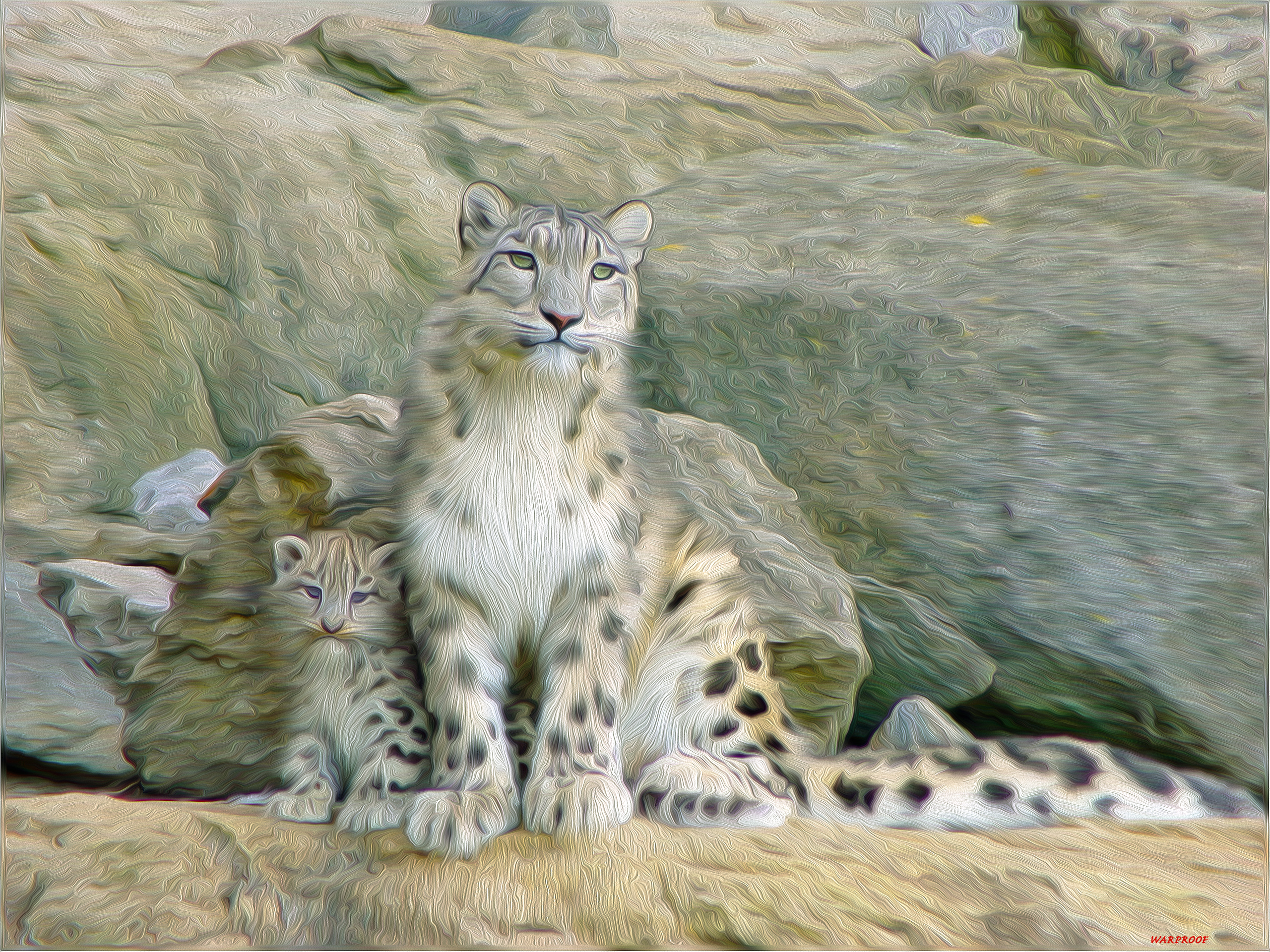 Animal Snow Leopard 2560x1920