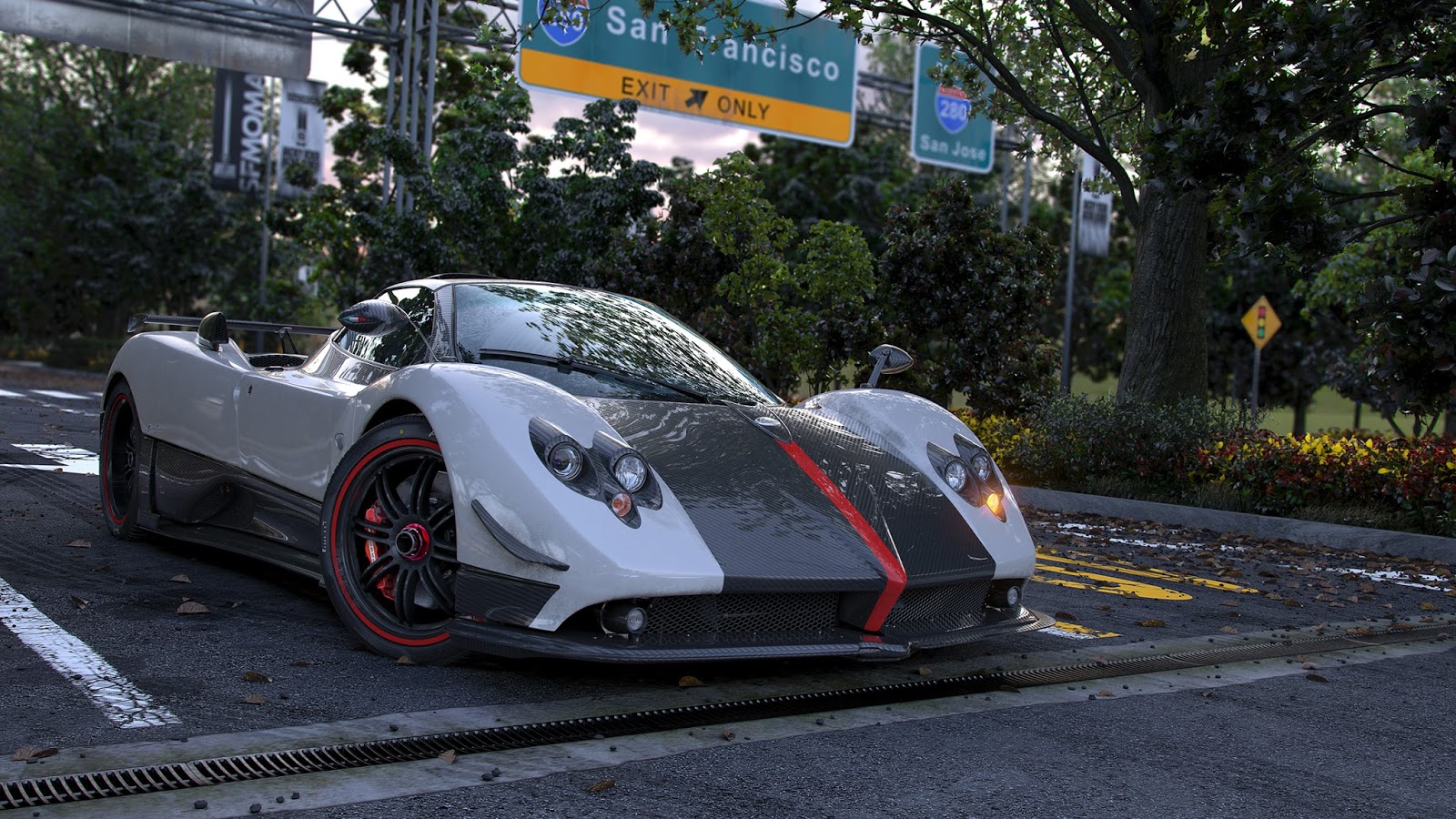 Car Pagani Zonda Project Cars Sport Car Supercar Video Game 1600x900