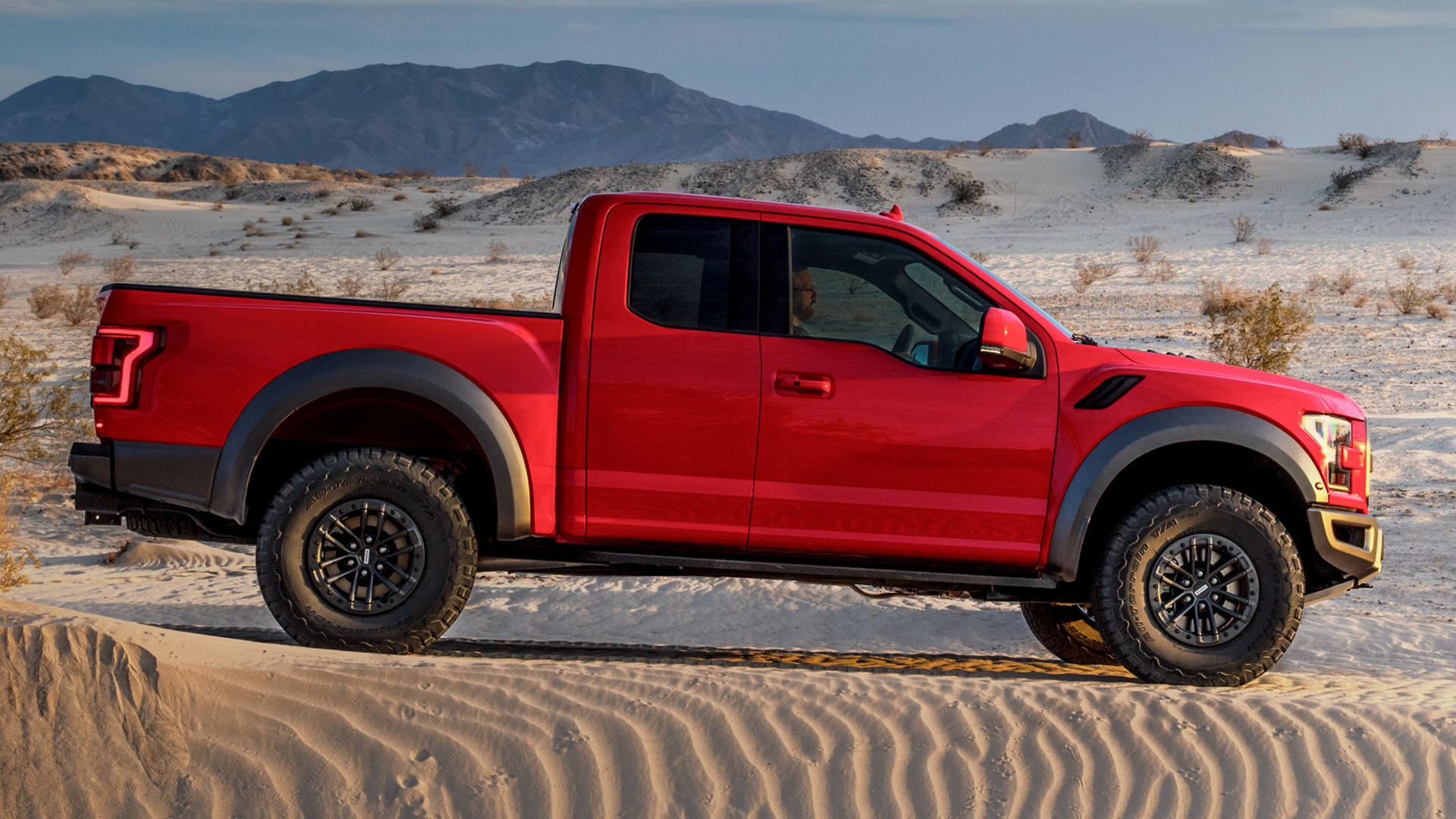 Car Ford F 150 Raptor Supercab Pickup Red Car 1920x1080