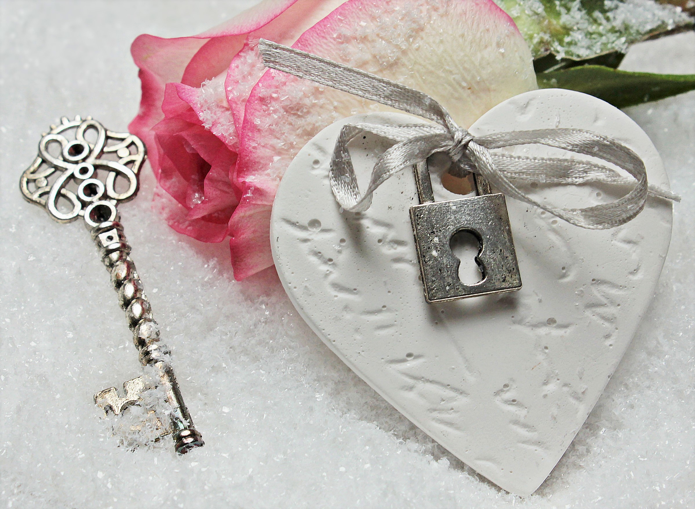 Heart Holiday Key Lock Pink Rose Valentine 039 S Day 2400x1758