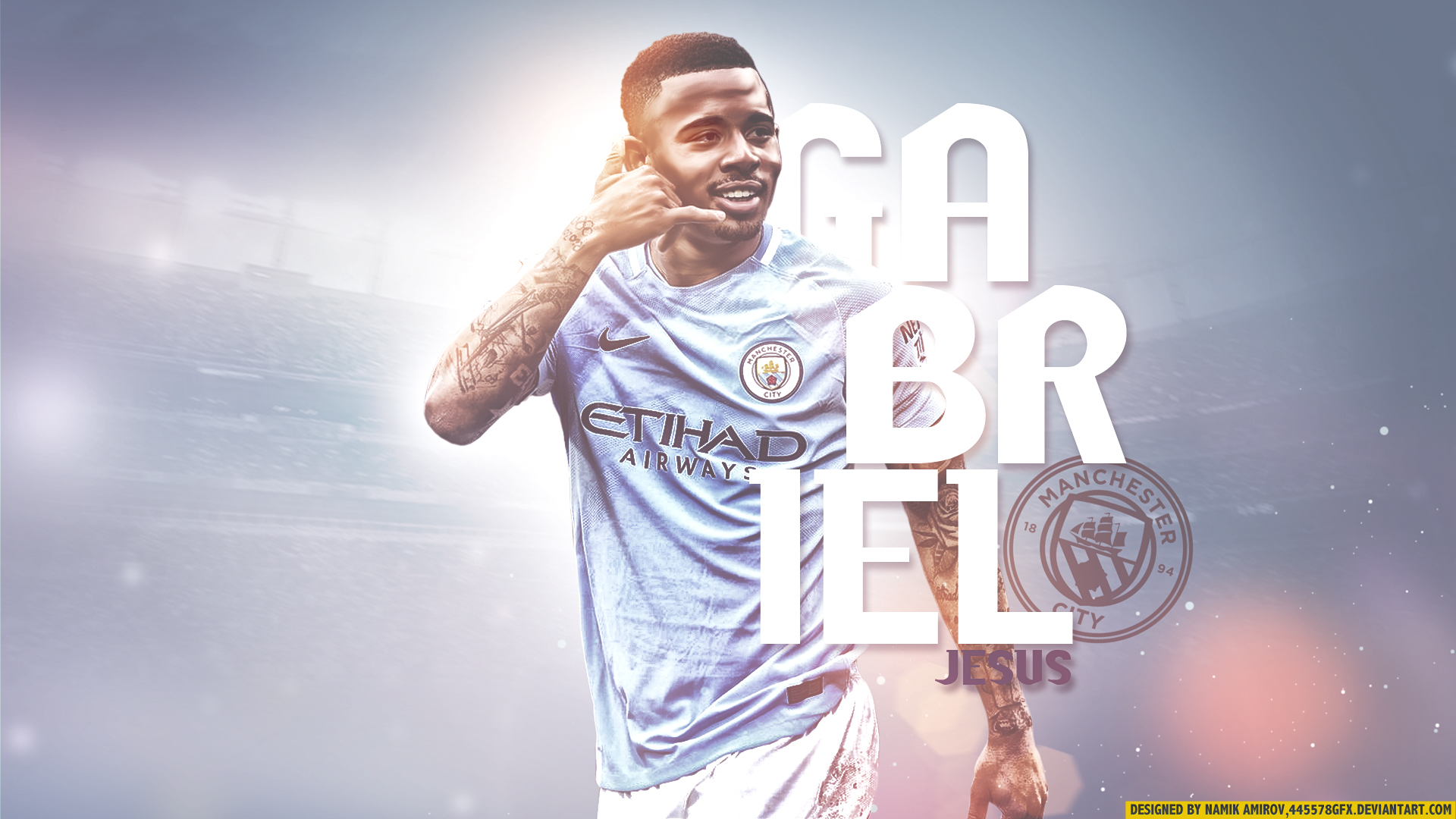 Brazilian Gabriel Jesus Manchester City F C Soccer 1920x1080