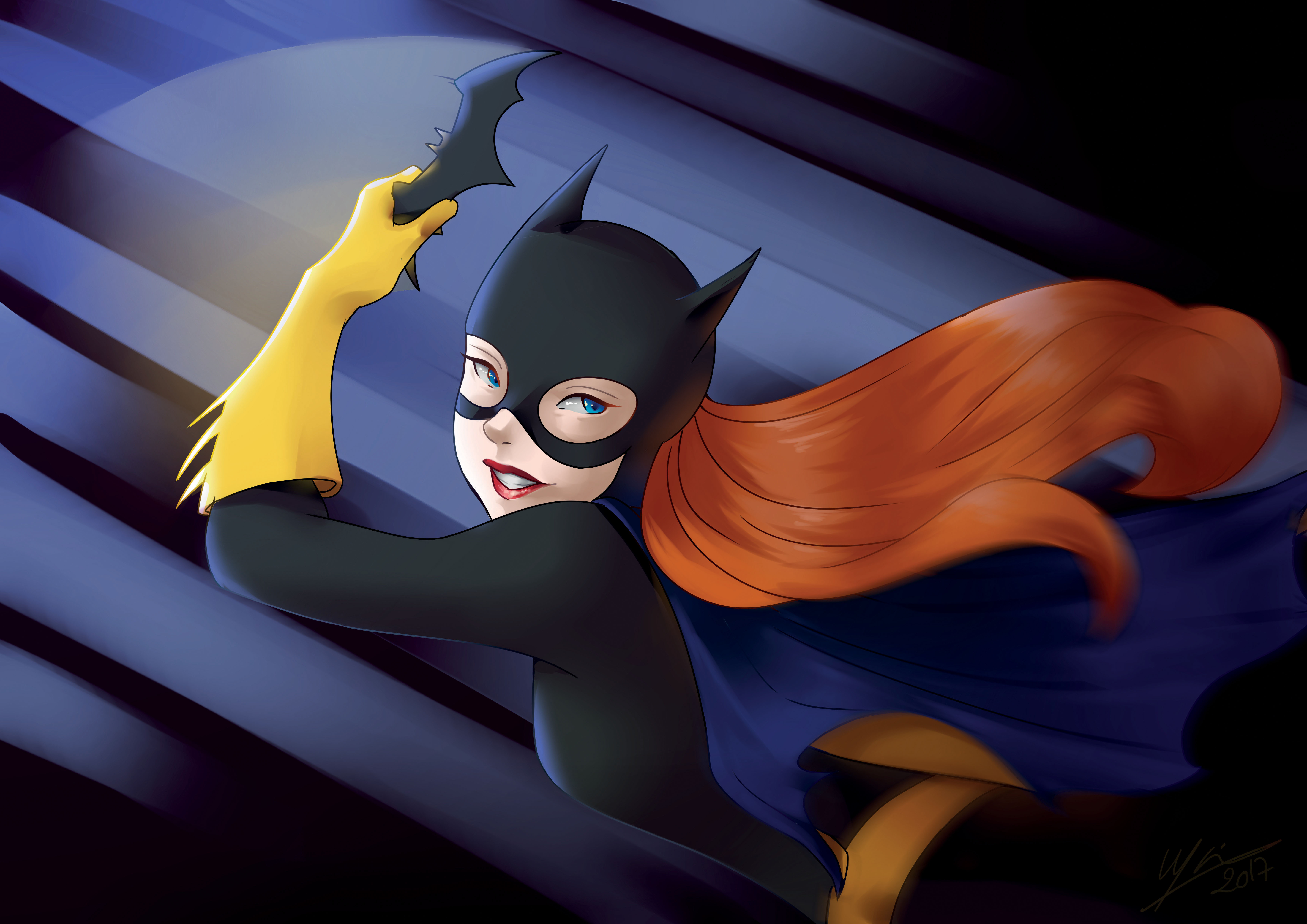 Batgirl Blue Eyes Dc Comics Orange Hair 7014x4960