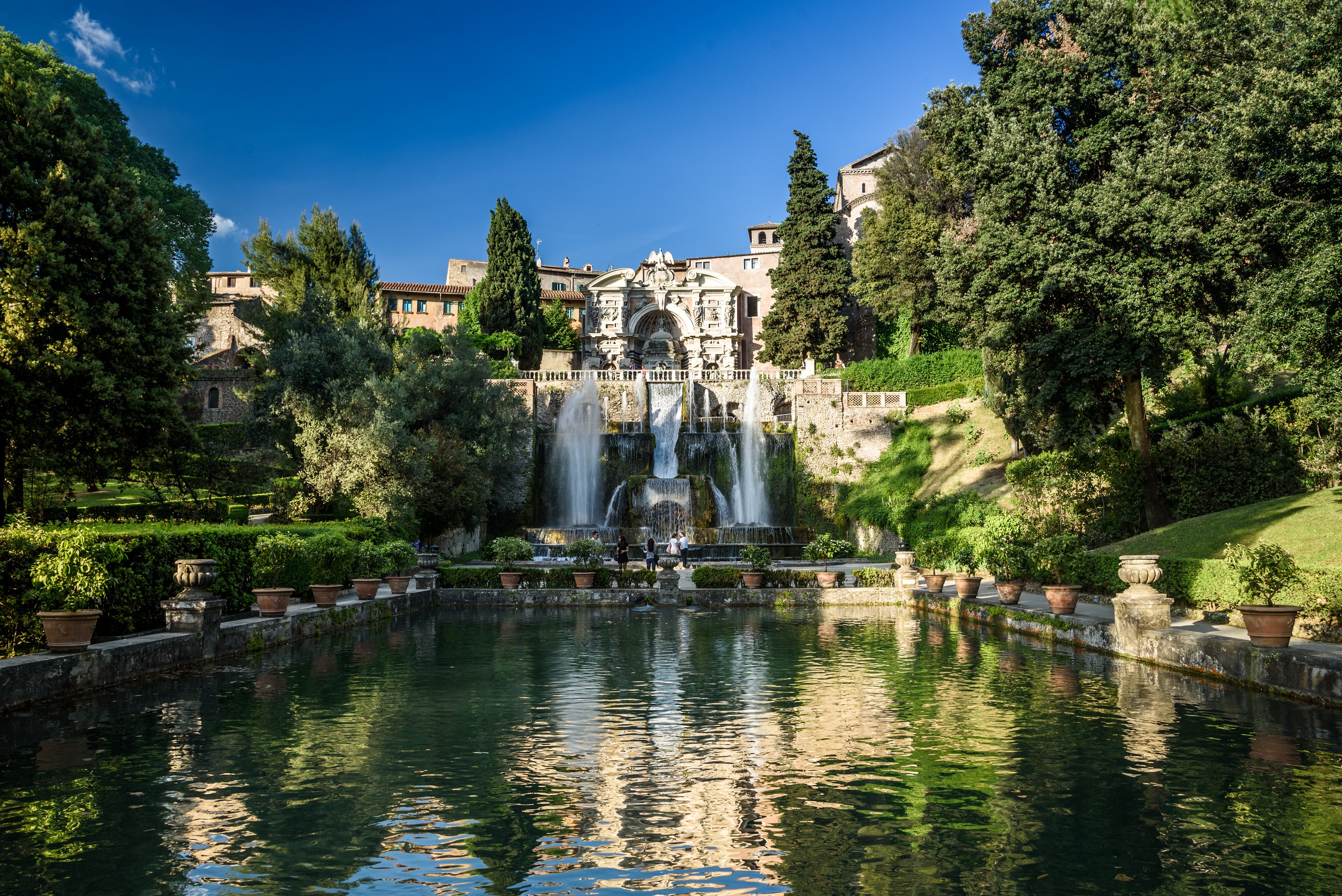 Fountain Italy Tivoli Villa D 039 Este Waterfall 3072x2051