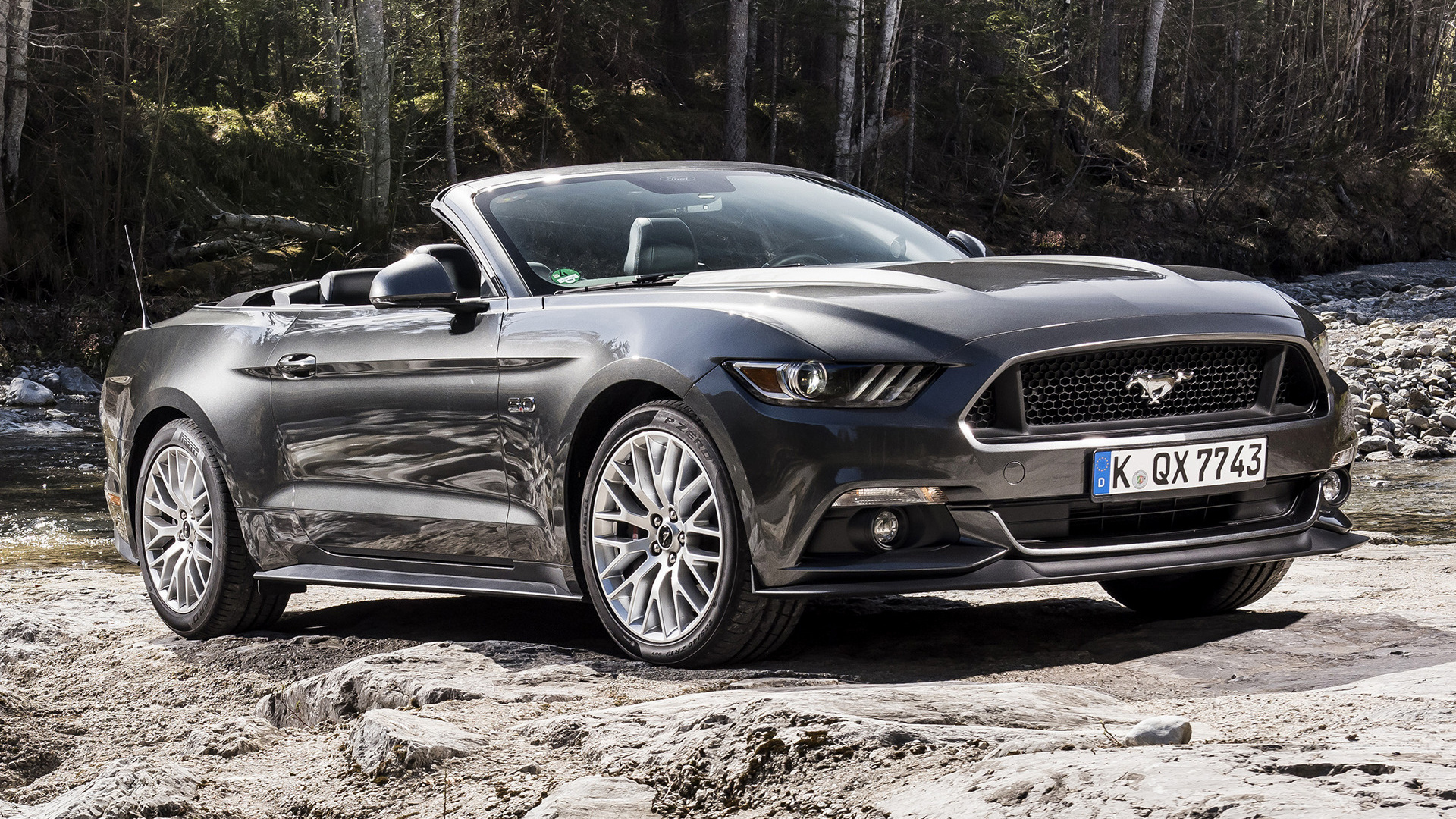 Car Convertible Ford Mustang Gt Muscle Car Silver Car 1920x1080
