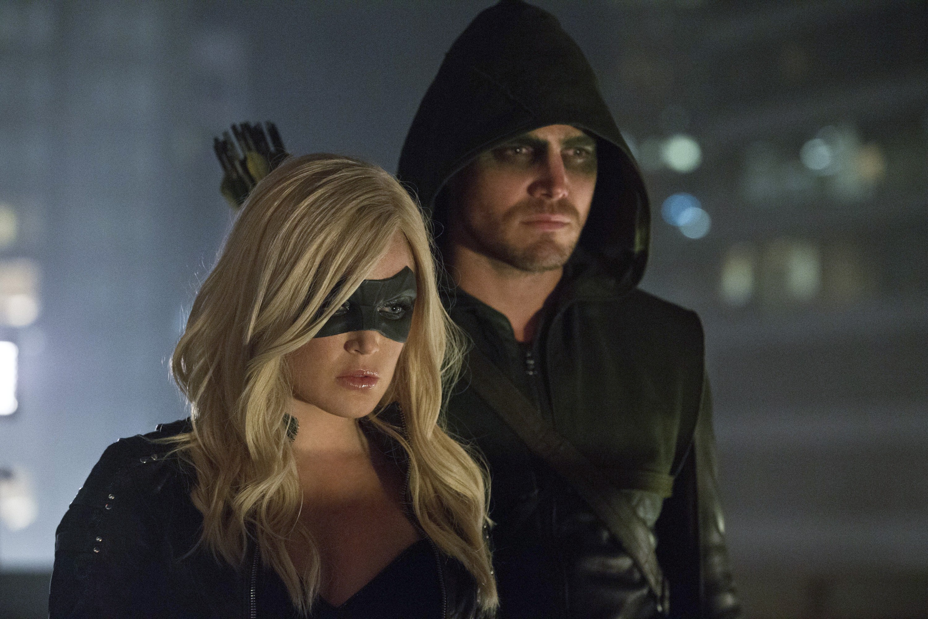 Sara Lance Oliver Queen Arrow Black Canary TV Series 3000x2000