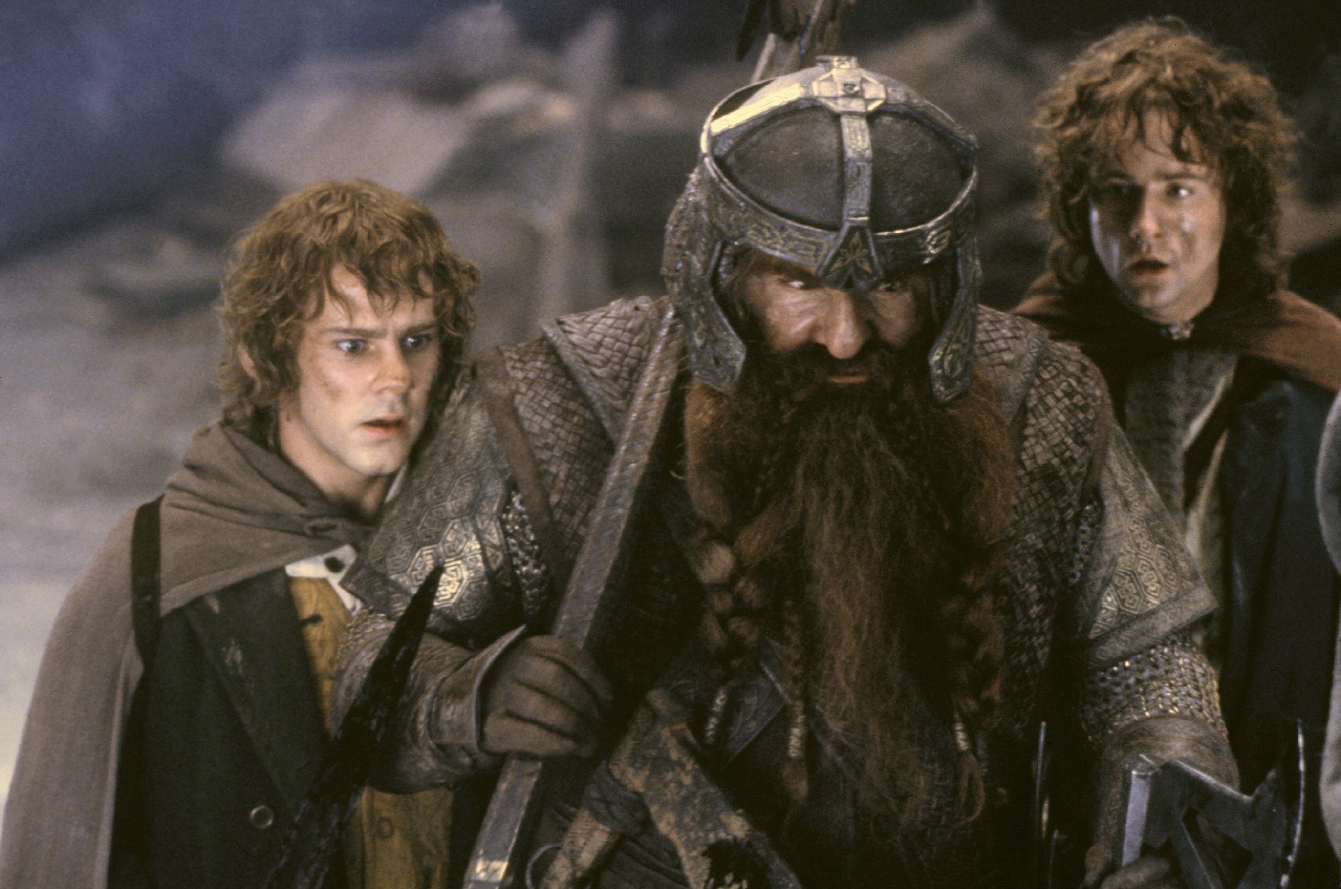 Gimli John Rhys Davies Merry Brandybuck Peregrin Took 2744x1820