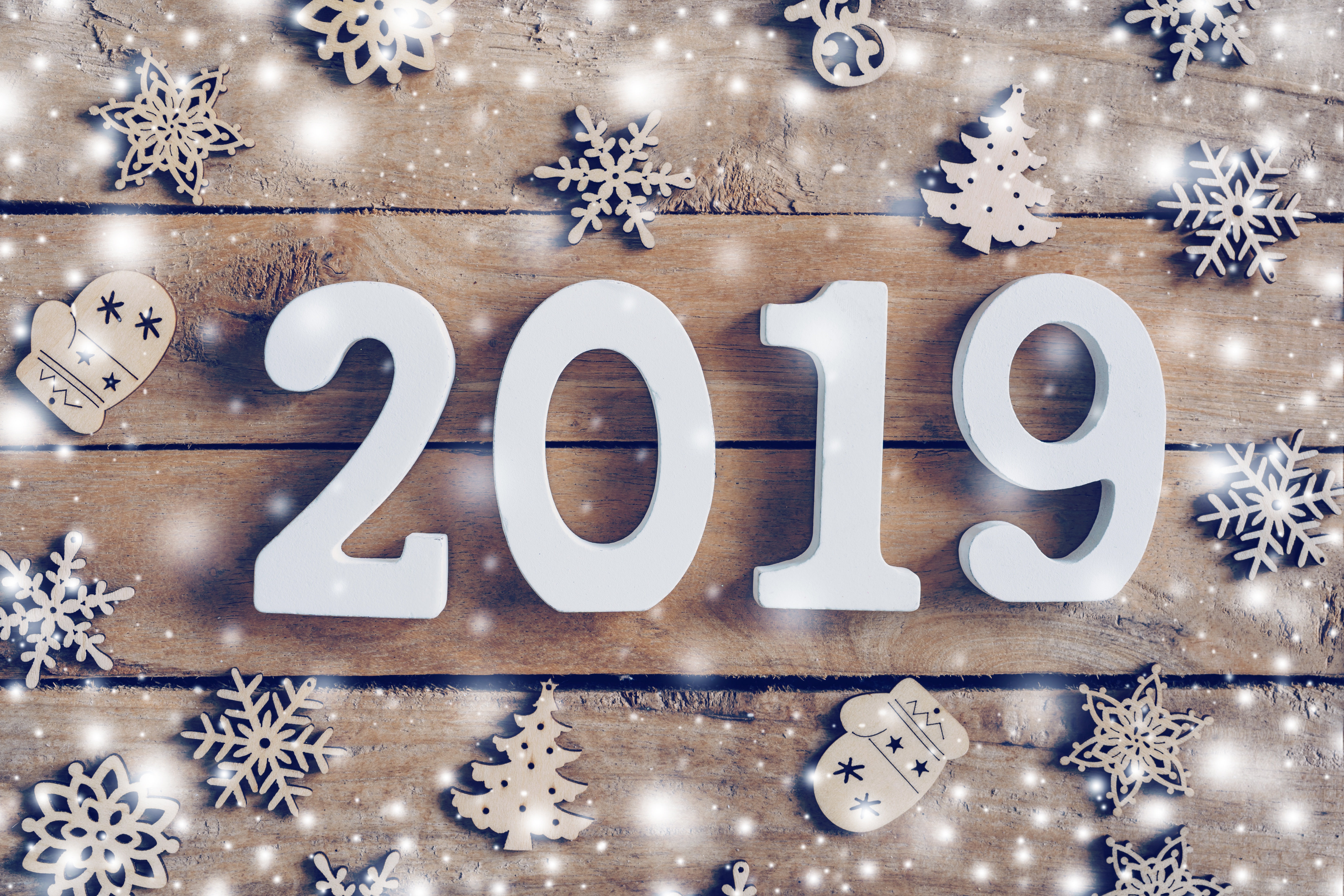 New Year New Year 2019 Snowflake 5735x3823