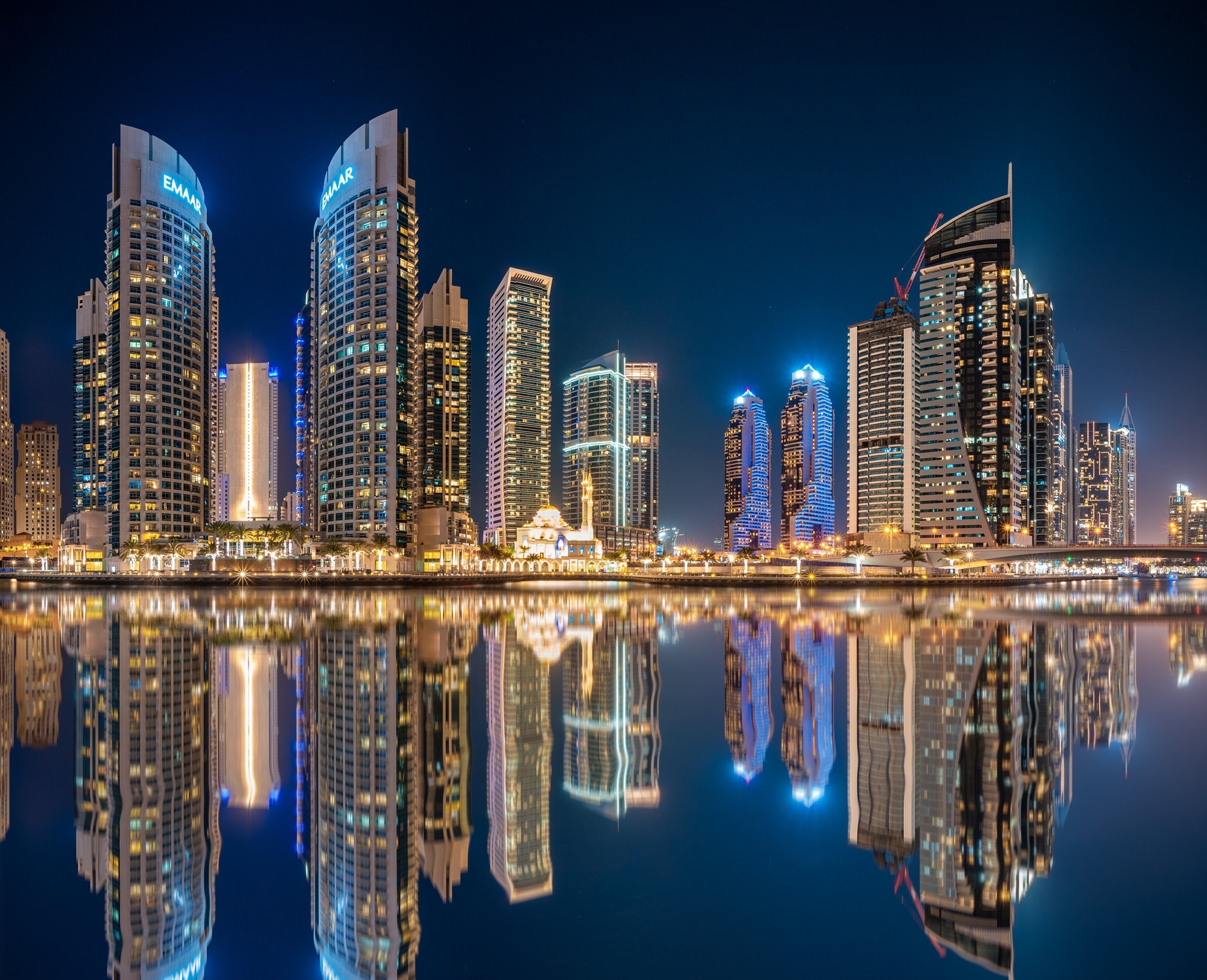 Building City Dubai Night Reflection Skyscraper United Arab Emirates Water  Wallpaper - Resolution:1995x1619 - ID:1168987 