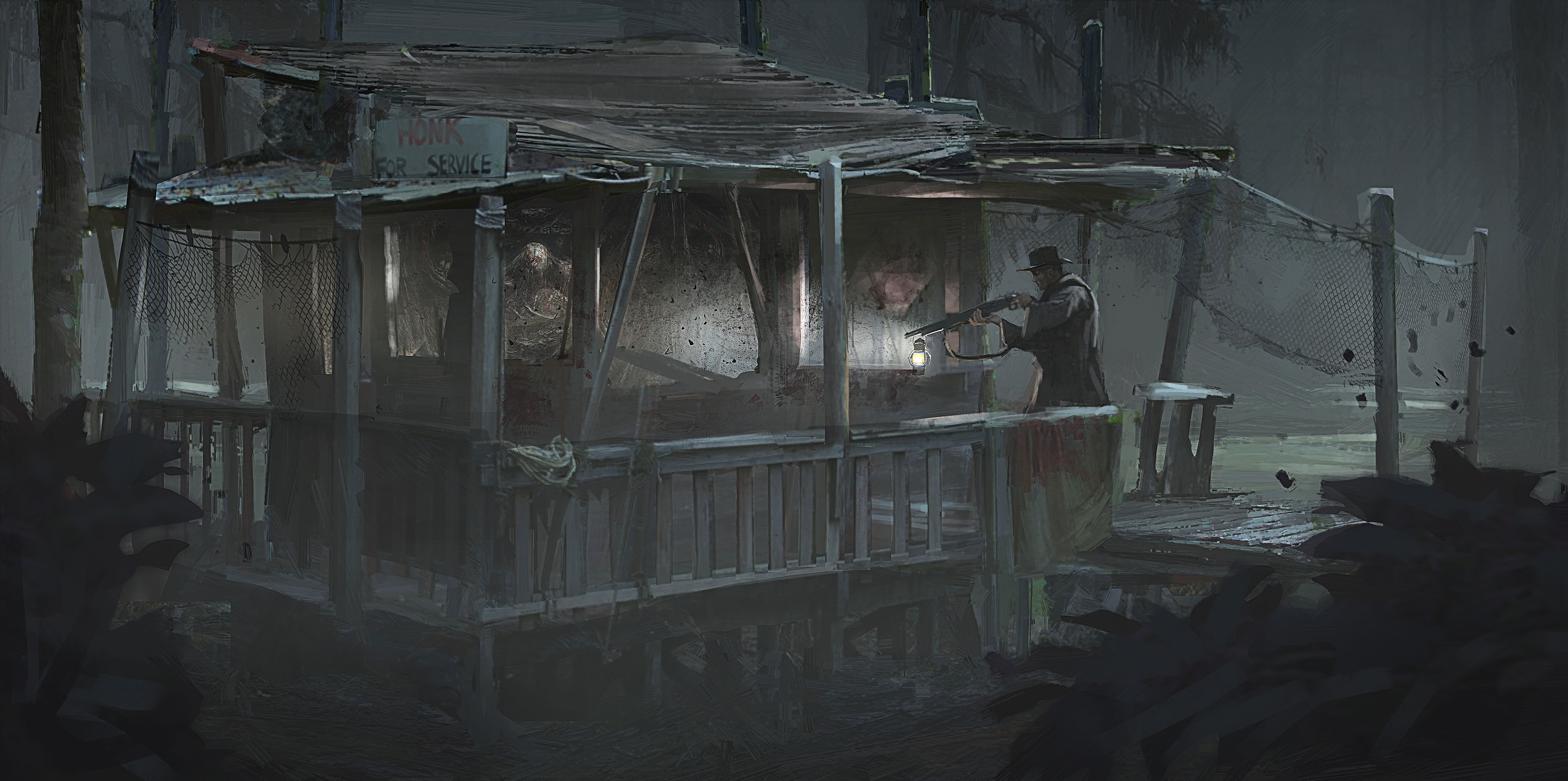 Gun Hunt Showdown Man 6000x2987