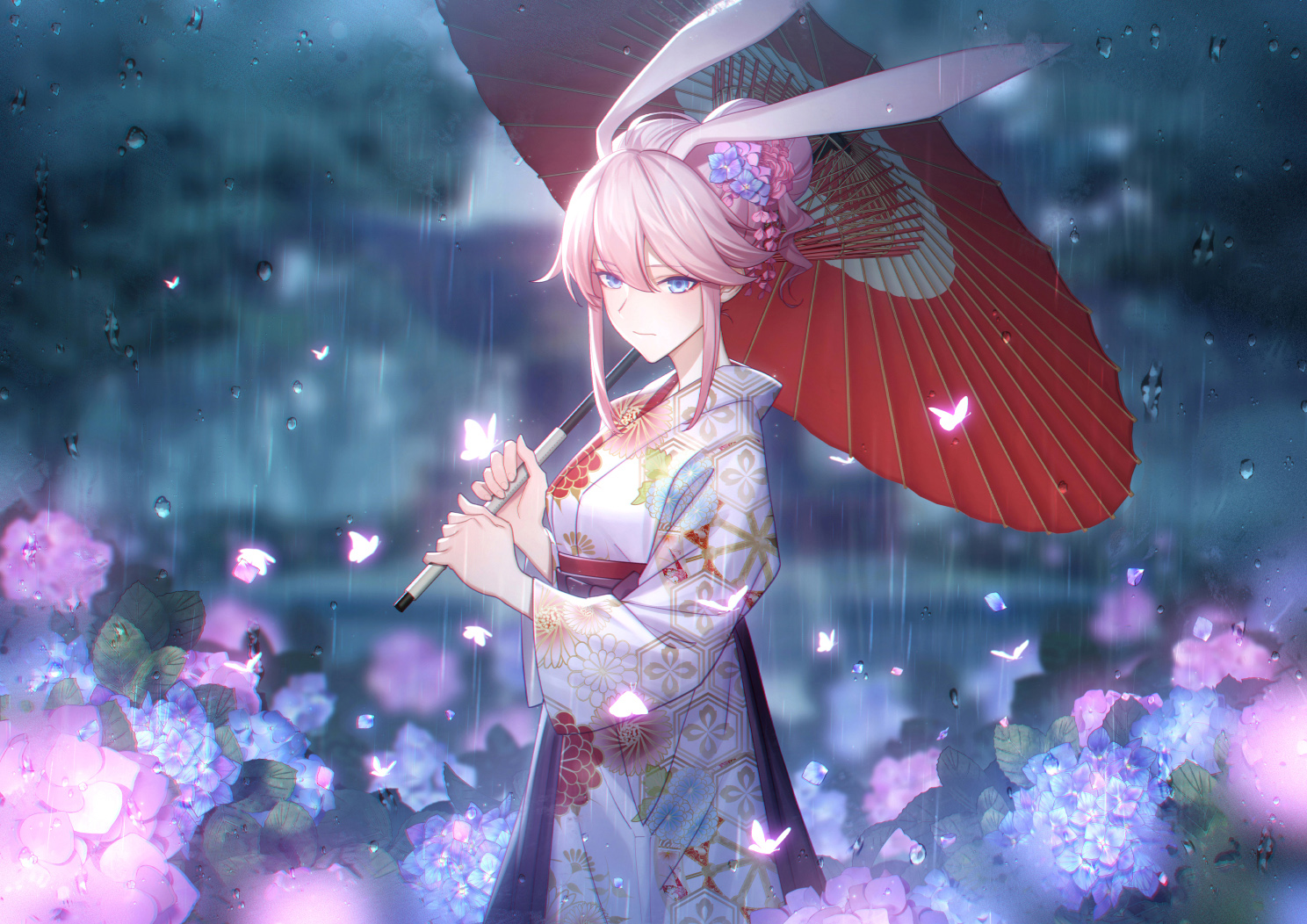 Honkai Impact 3rd Yae Sakura Honkai Impact Anime Anime Girls EGO TDC48 Rain Japanese Clothes Umbrell 1488x1052