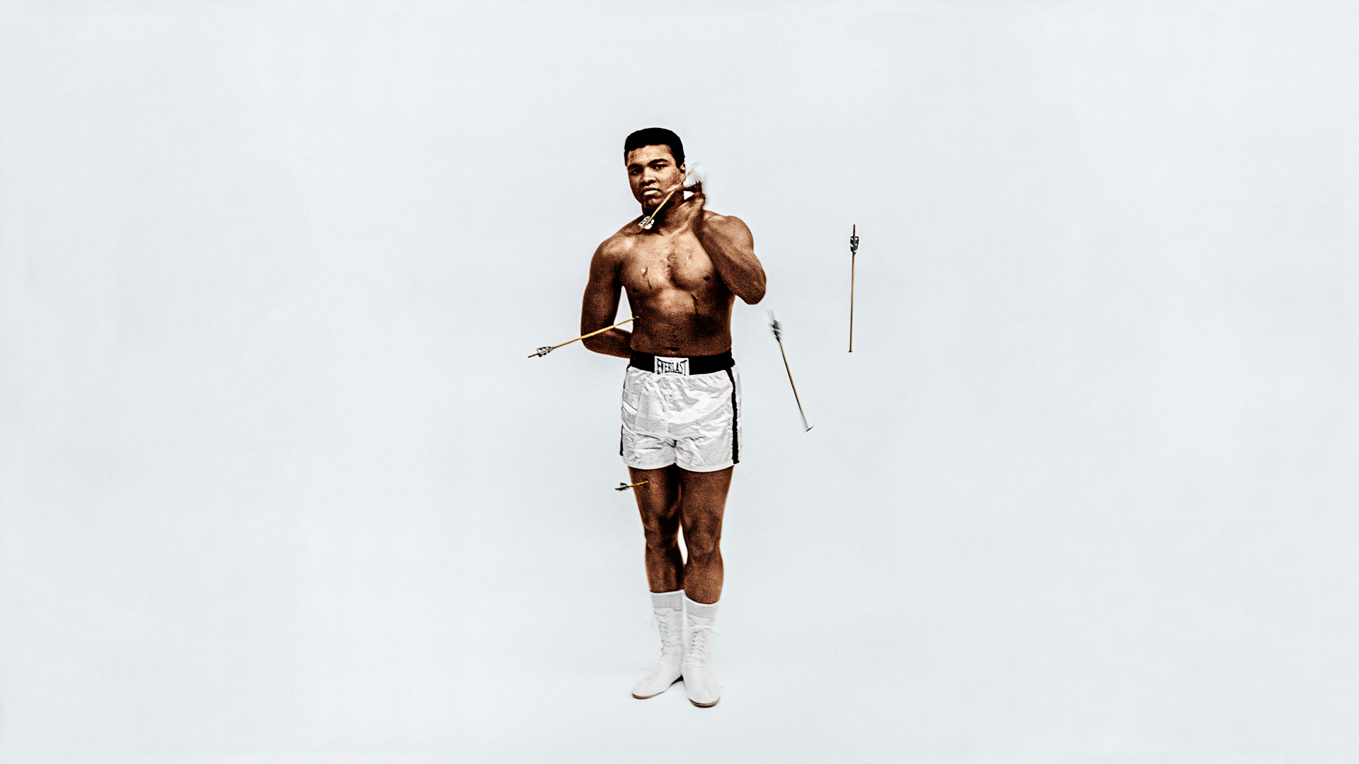 Muhammad Ali Esquire Legend Boxing Arrows 1968 Simple Background 1920x1080