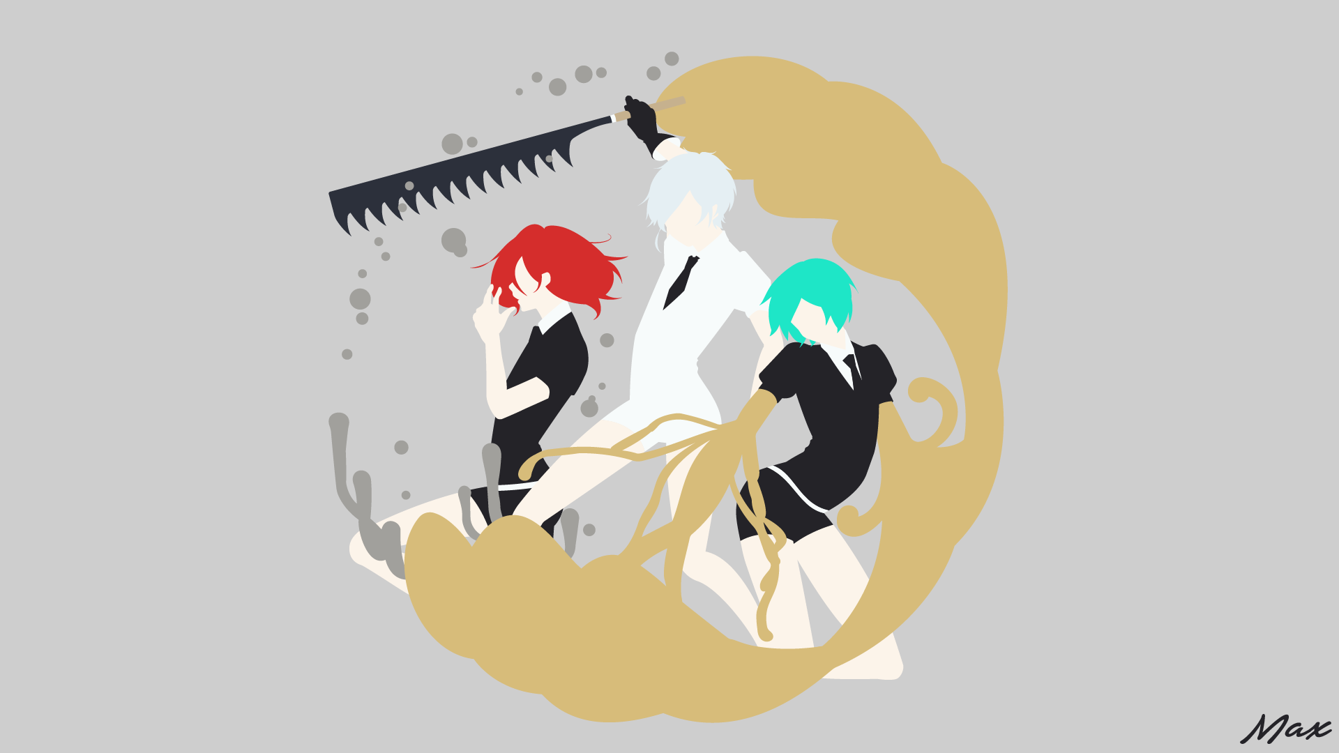 Antarcticite Houseki No Kuni Cinnabar Houseki No Kuni Minimalist Phosphophyllite Houseki No Kuni 1920x1080