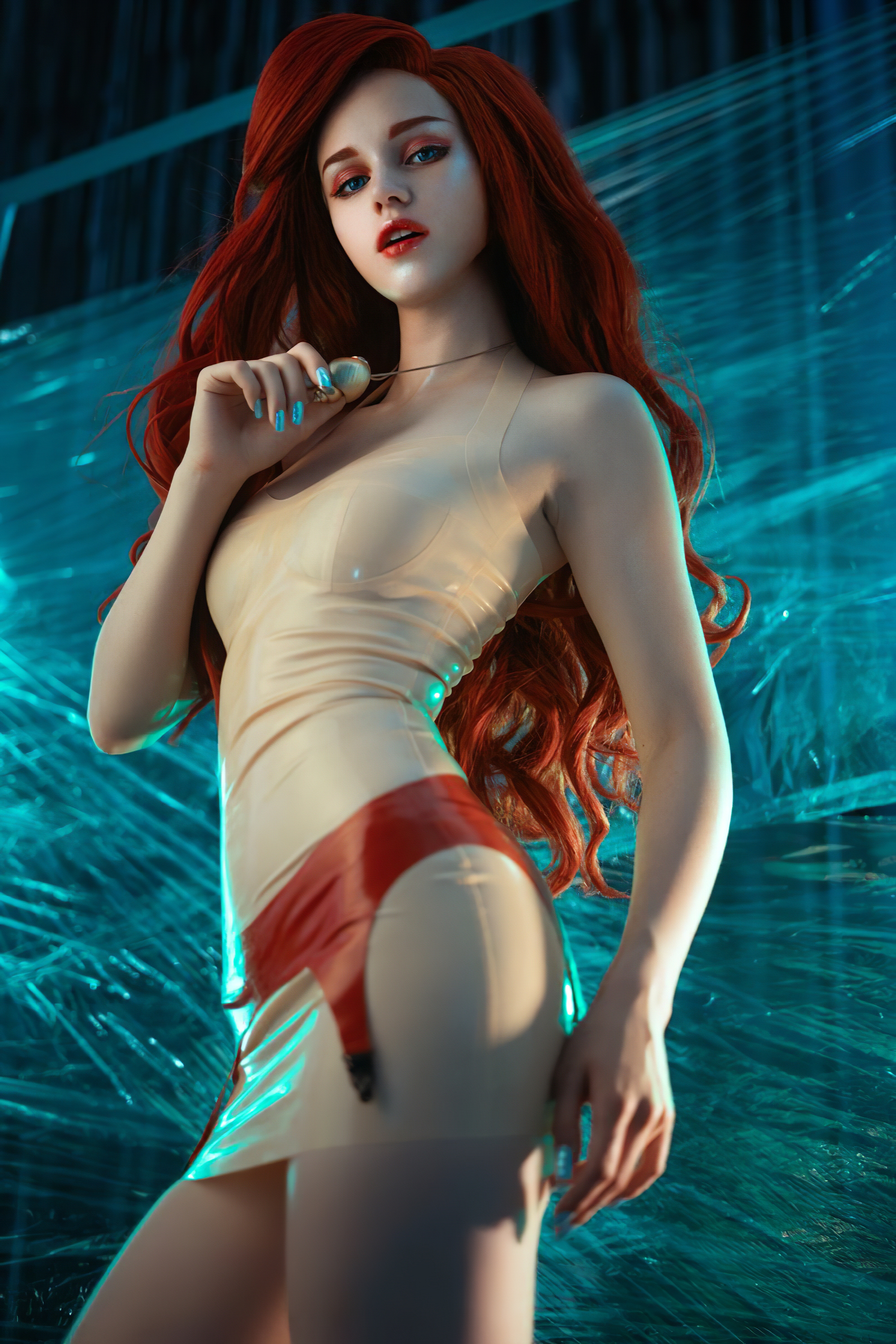 Women Model Cosplay Shirogane Sama Redhead Long Hair Looking At Viewer 3200x4800